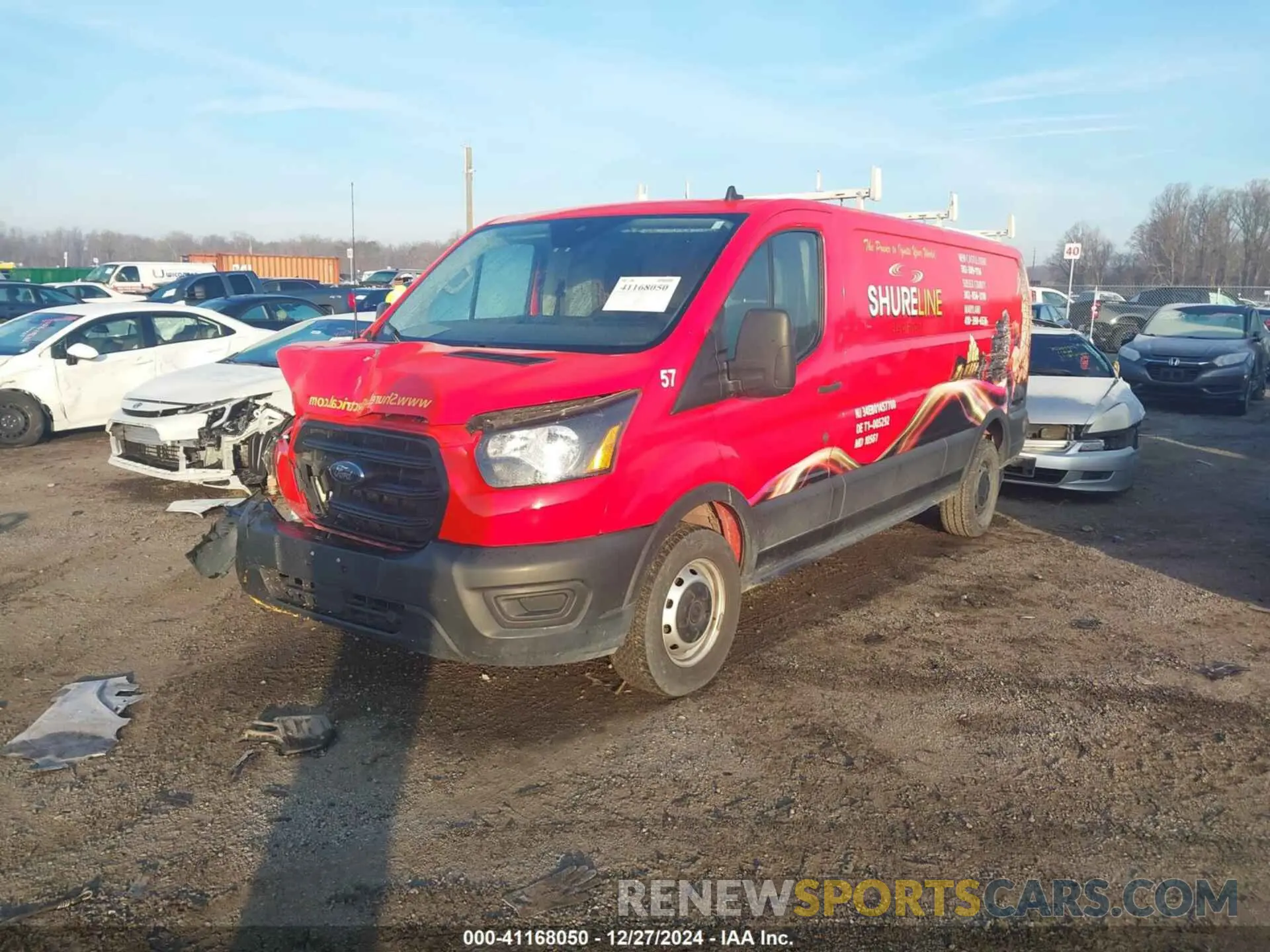 2 Photograph of a damaged car 1FTBR1Y83LKB49056 FORD TRANSIT-250 CARGO VAN 2020