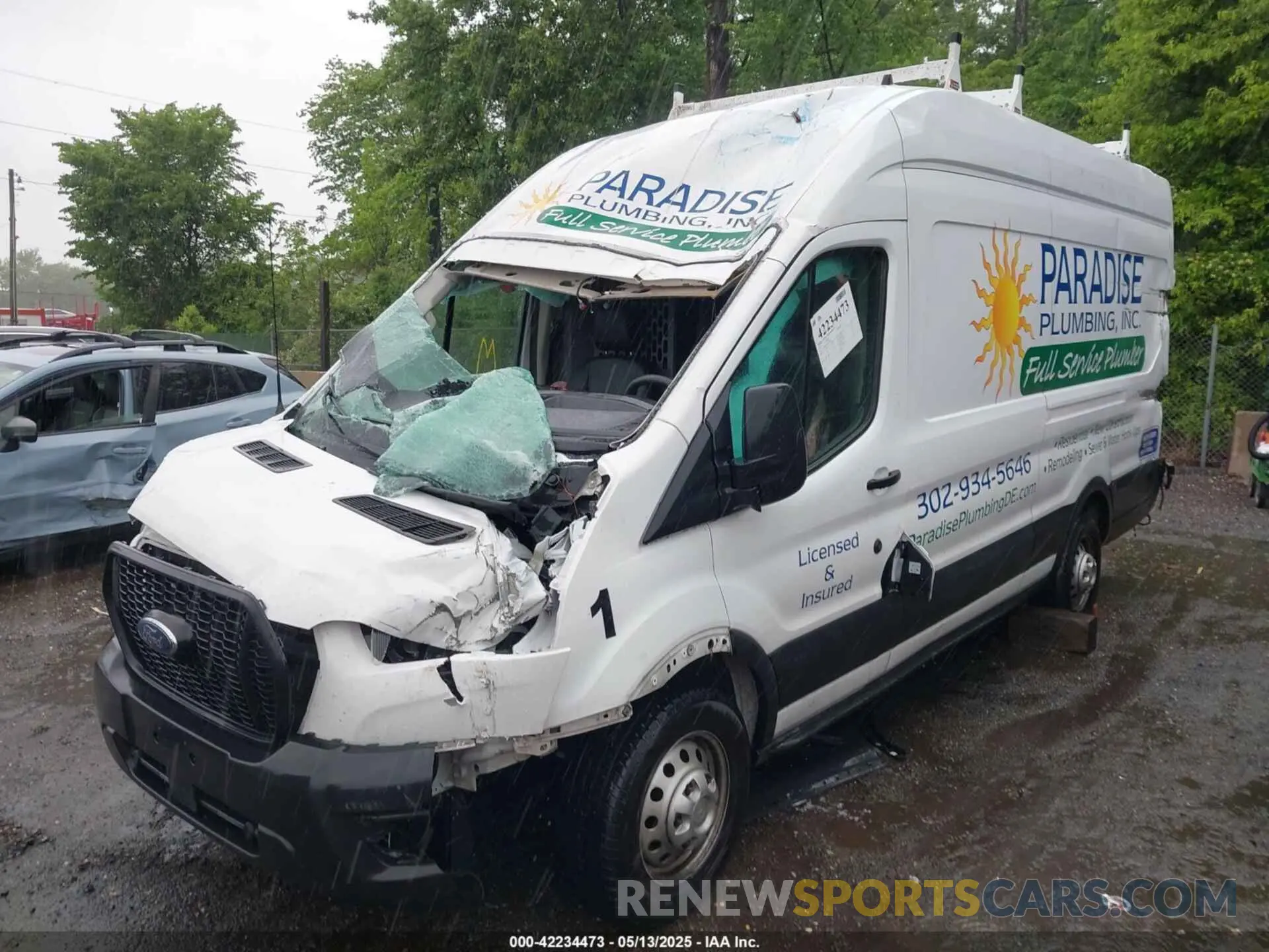 2 Photograph of a damaged car 1FTBR3UG7NKA40952 FORD TRANSIT-250 CARGO VAN 2022