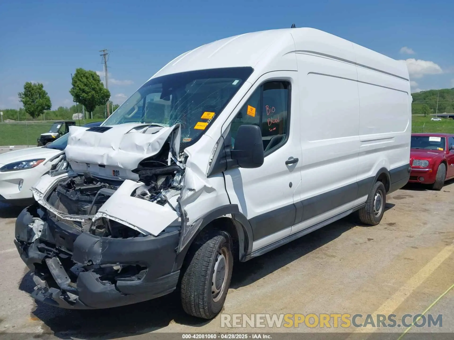2 Photograph of a damaged car 1FTBR3X8XNKA31327 FORD TRANSIT-250 CARGO VAN 2022