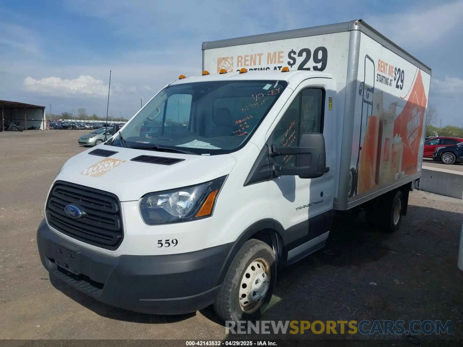 2 Photograph of a damaged car 1FDBF8ZM0KKA86053 FORD TRANSIT-350 CAB 2019