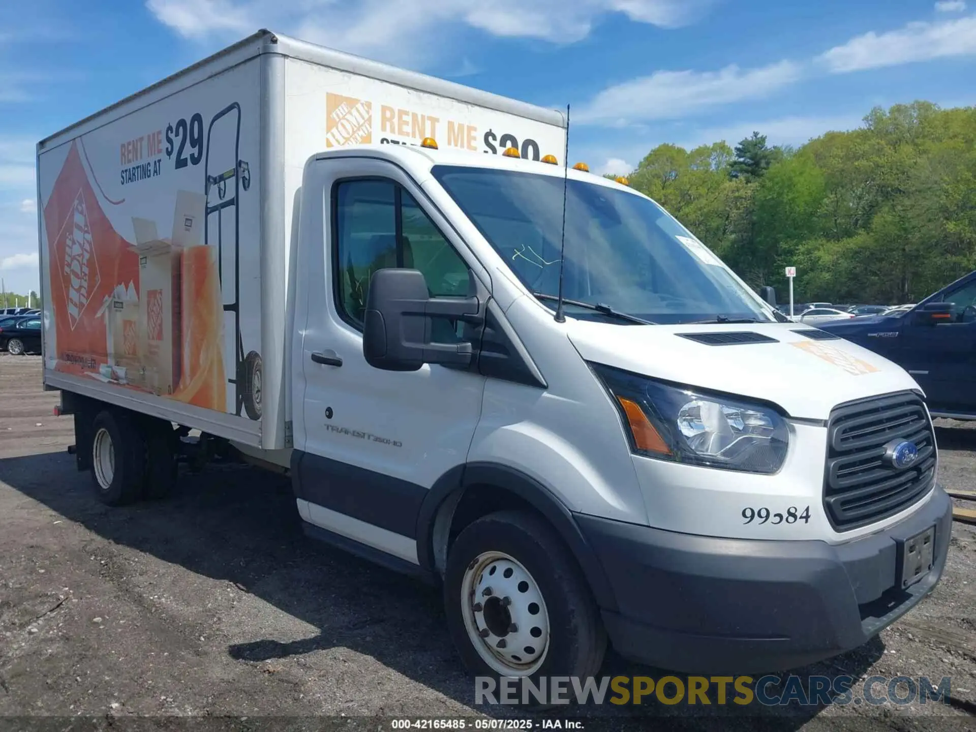 1 Photograph of a damaged car 1FDBF8ZM1KKA86028 FORD TRANSIT-350 CAB 2019