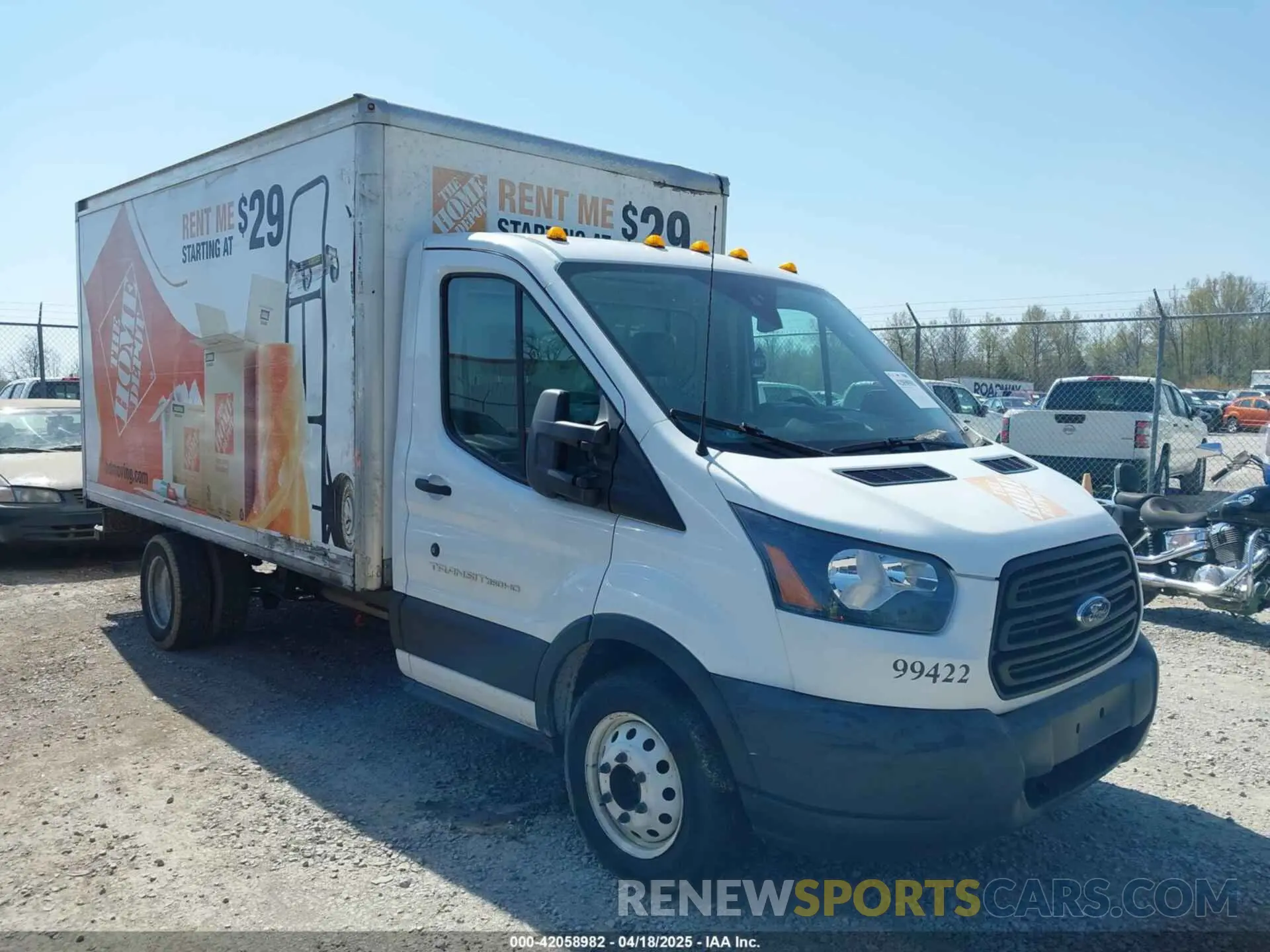 1 Photograph of a damaged car 1FDBF8ZM2KKA87057 FORD TRANSIT-350 CAB 2019