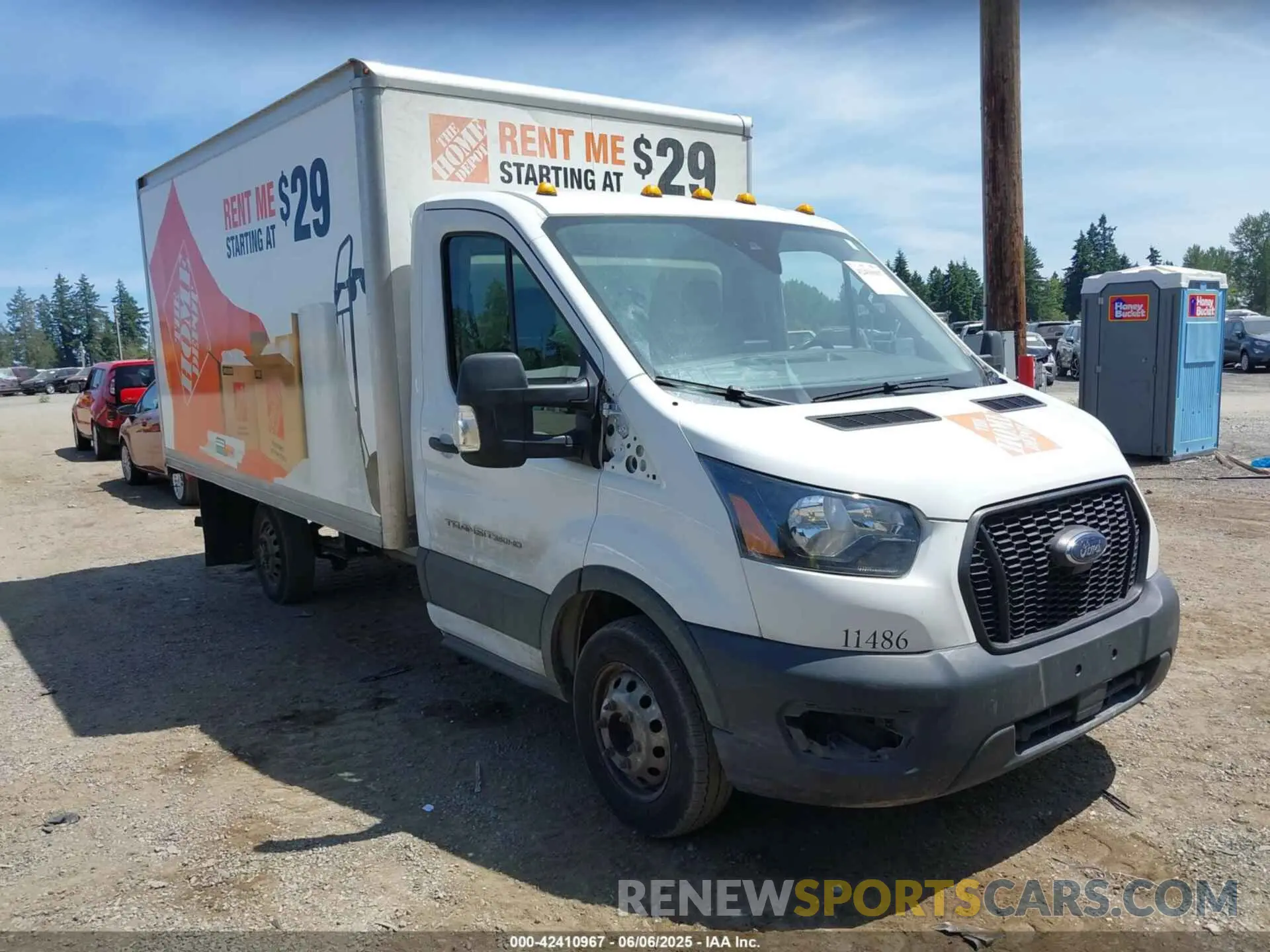 1 Photograph of a damaged car 1FDBF6Z82MKA96495 FORD TRANSIT-350 CAB 2021