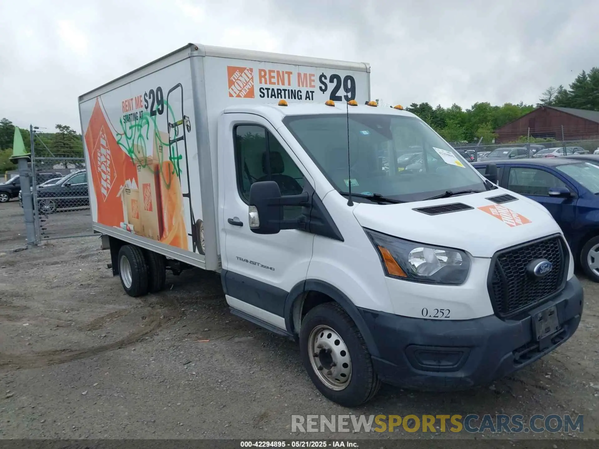 1 Photograph of a damaged car 1FDBF6Z84MKA80671 FORD TRANSIT-350 CAB 2021