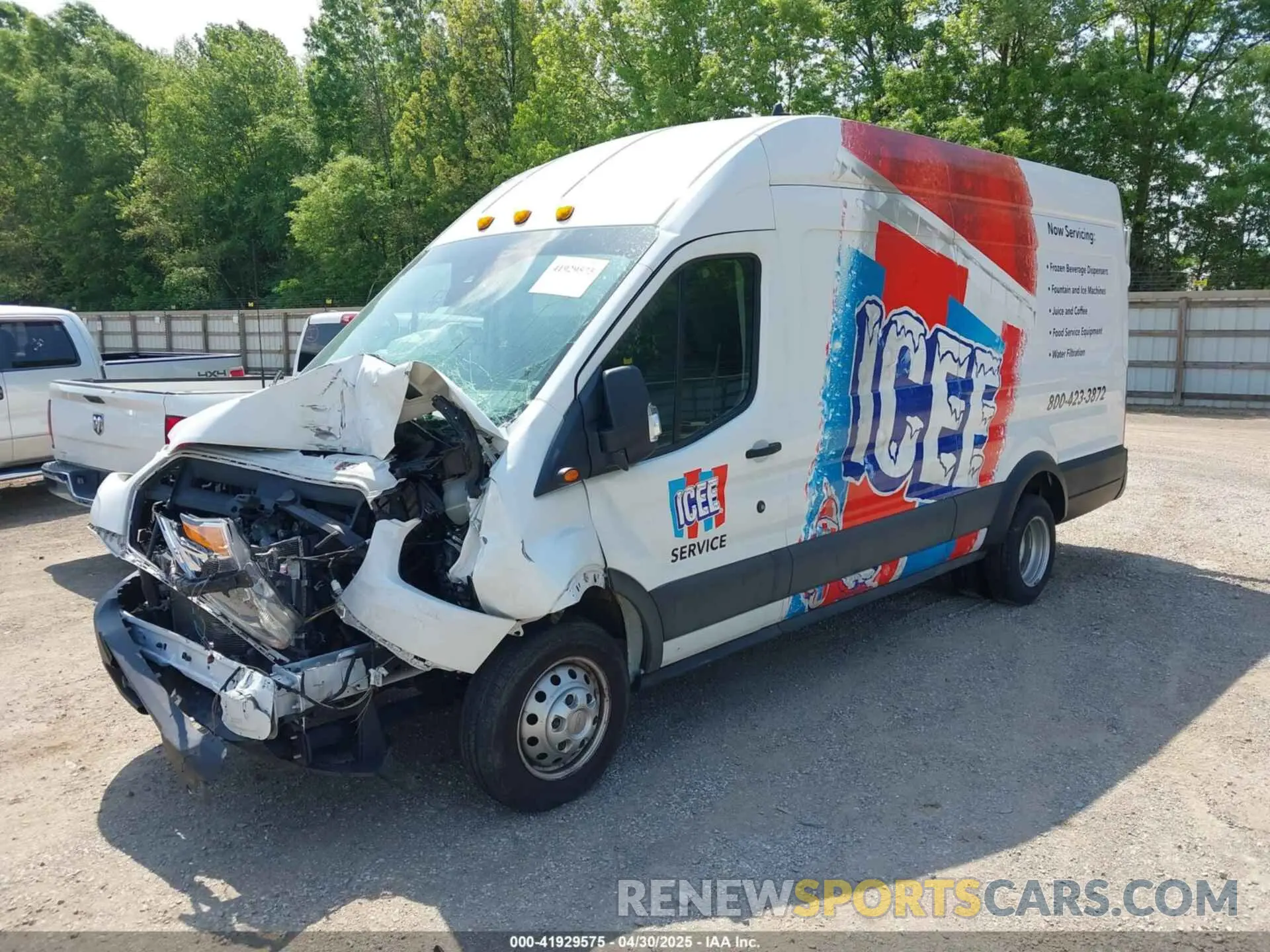 2 Photograph of a damaged car 1FTBF4X81MKA80705 FORD TRANSIT-350 CARGO VAN 2021