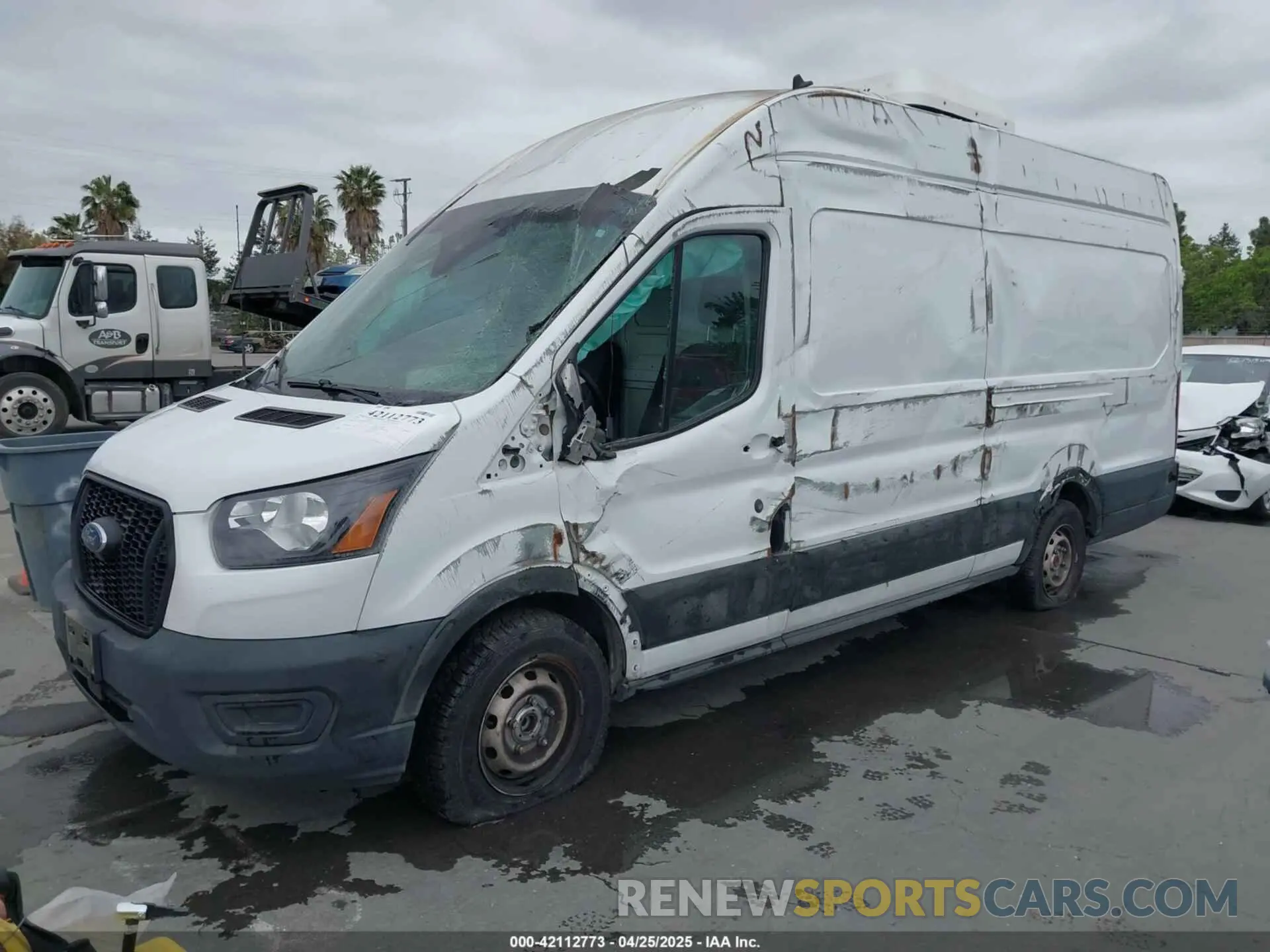 2 Photograph of a damaged car 1FTBW3X87MKA75793 FORD TRANSIT-350 CARGO VAN 2021