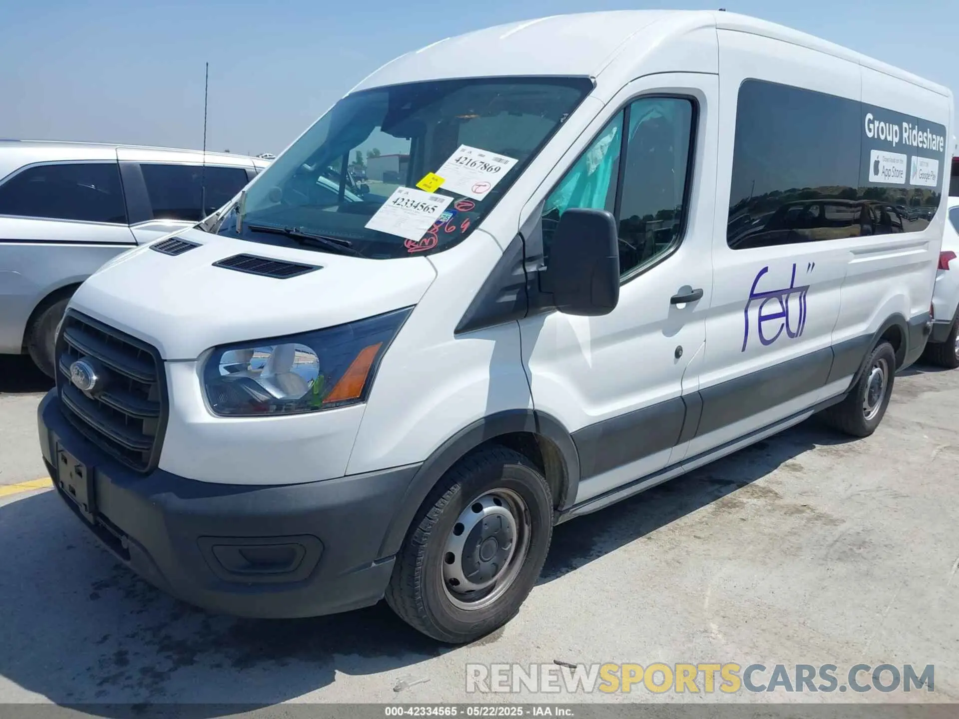 2 Photograph of a damaged car 1FBAX2CG7LKB42783 FORD TRANSIT-350 PASSENGER VAN 2020