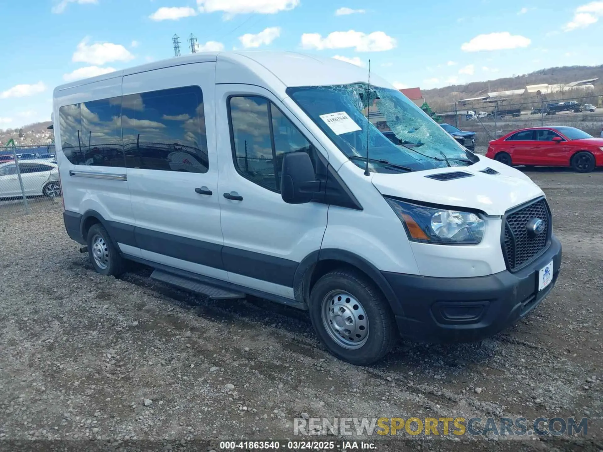 1 Photograph of a damaged car 1FBAX9C89MKA84050 FORD TRANSIT-350 PASSENGER VAN 2021