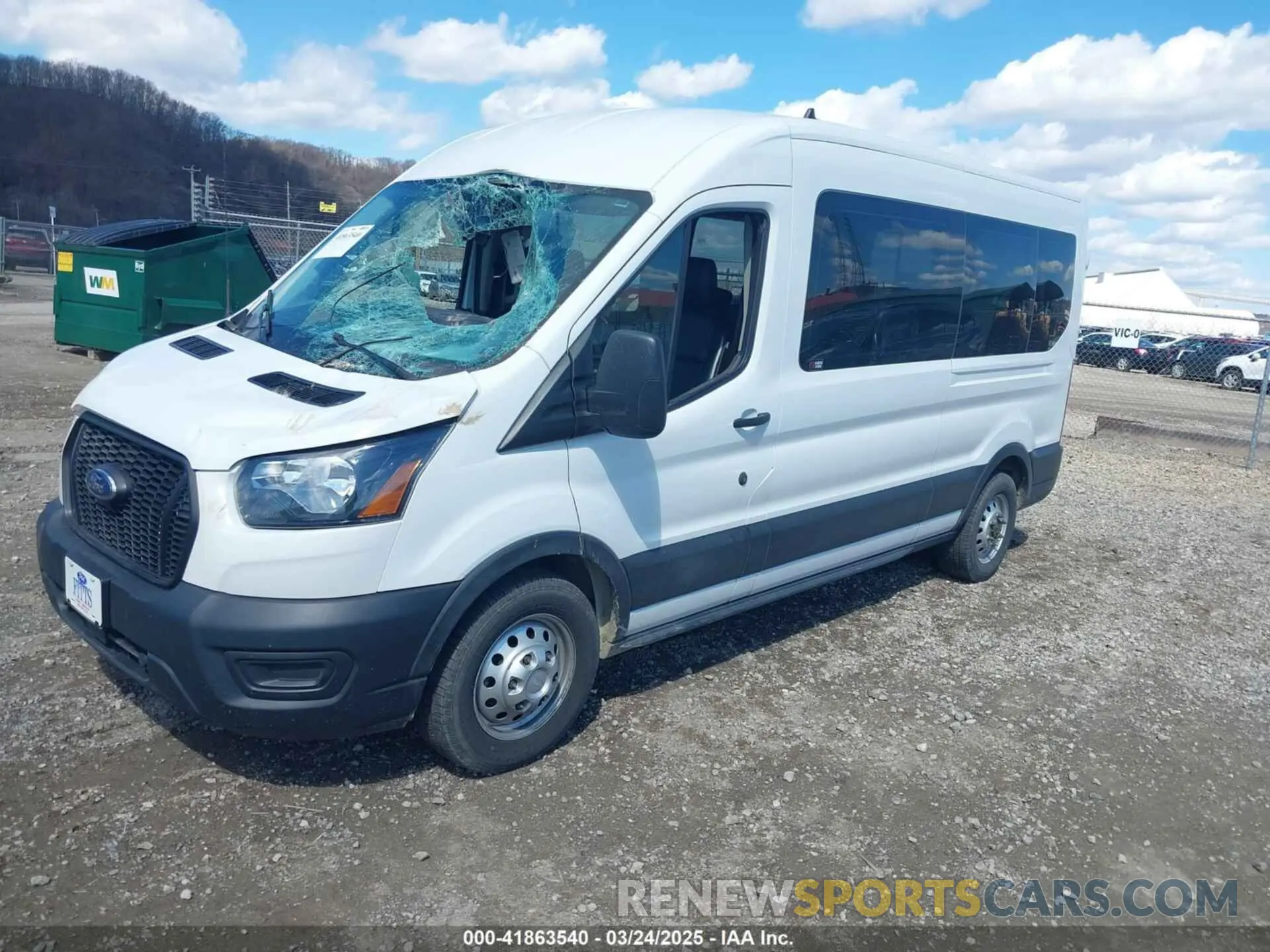 2 Photograph of a damaged car 1FBAX9C89MKA84050 FORD TRANSIT-350 PASSENGER VAN 2021