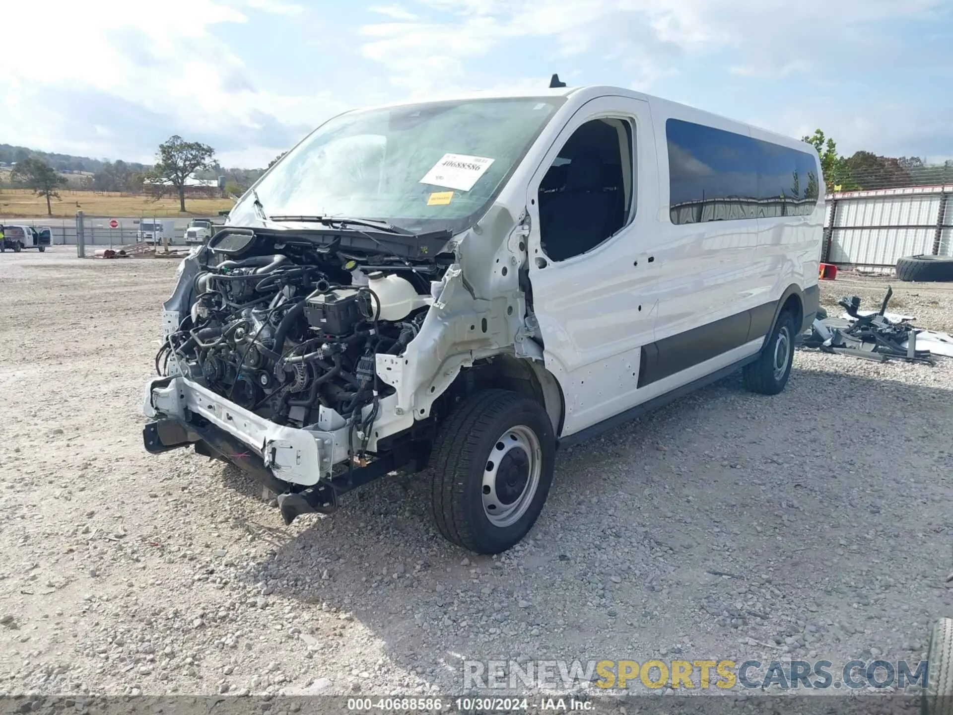 2 Photograph of a damaged car 1FBAX2Y83NKA59579 FORD TRANSIT-350 PASSENGER VAN 2022