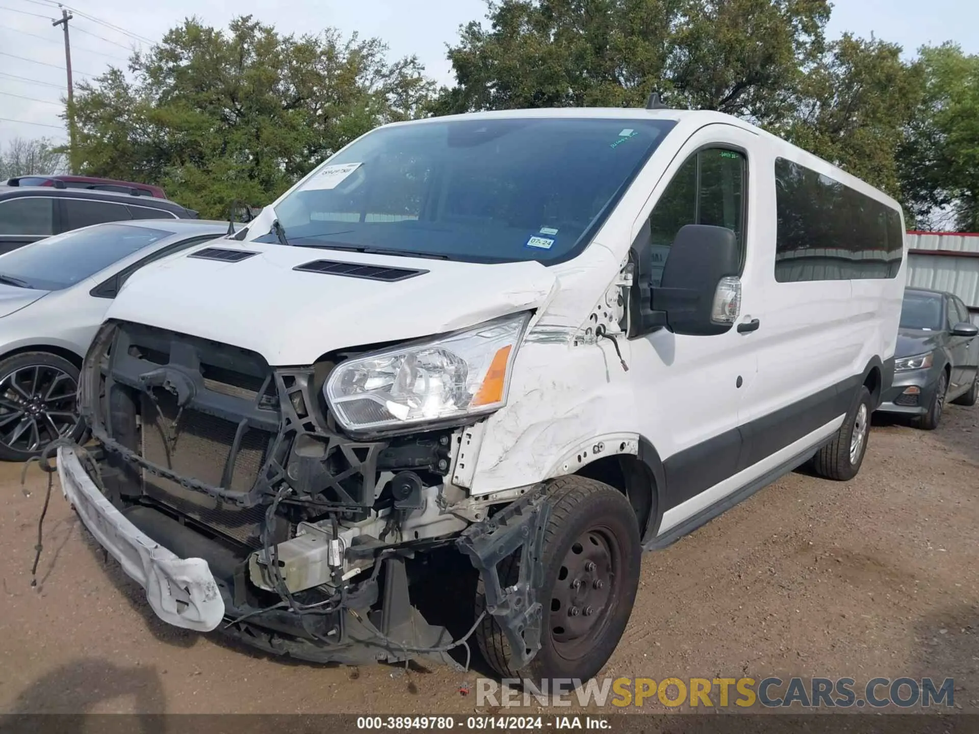 2 Photograph of a damaged car 1FBAX2Y86NKA79079 FORD TRANSIT-350 PASSENGER VAN 2022