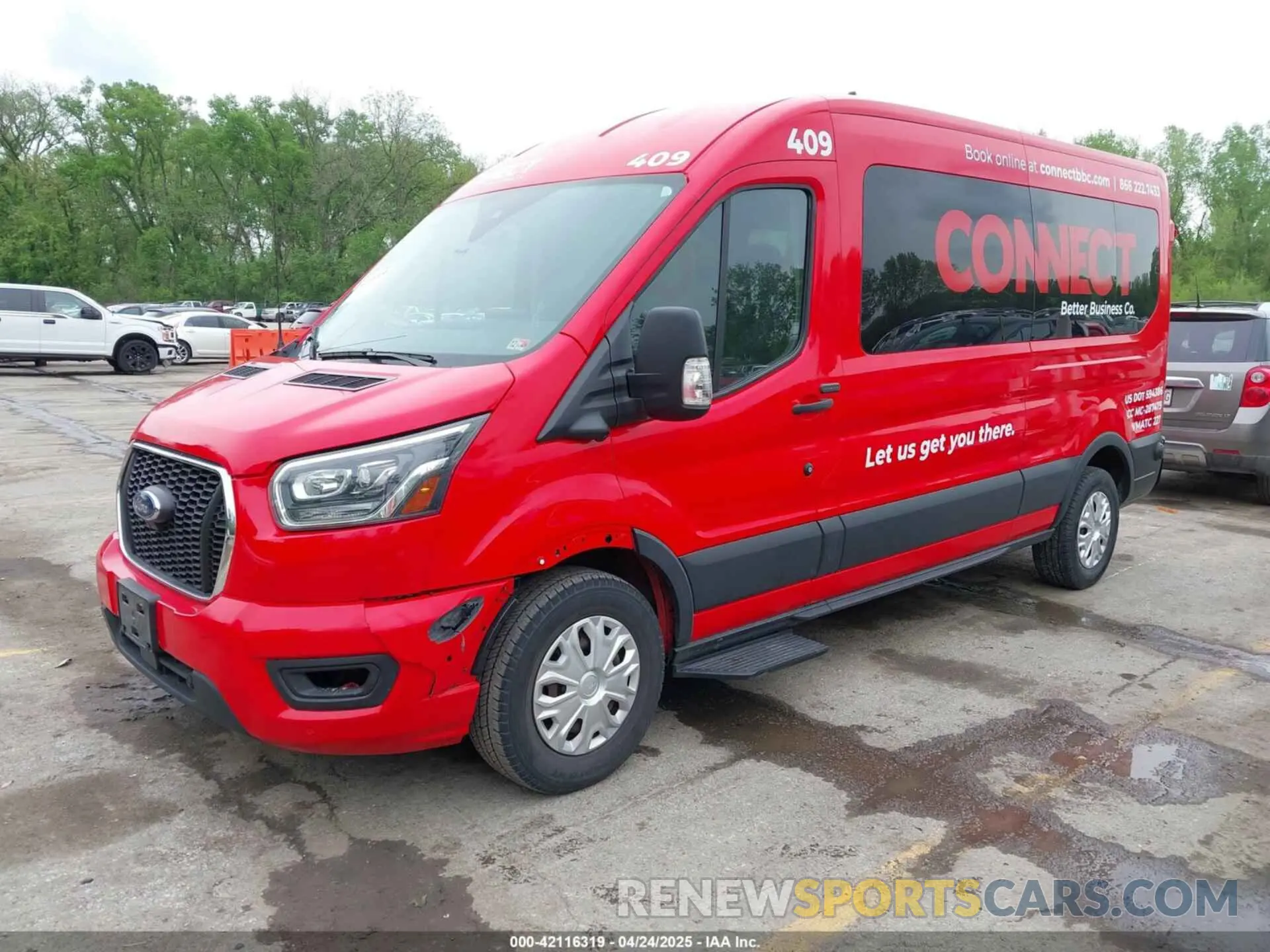 2 Photograph of a damaged car 1FBAX2CG0PKB98201 FORD TRANSIT-350 PASSENGER VAN 2023