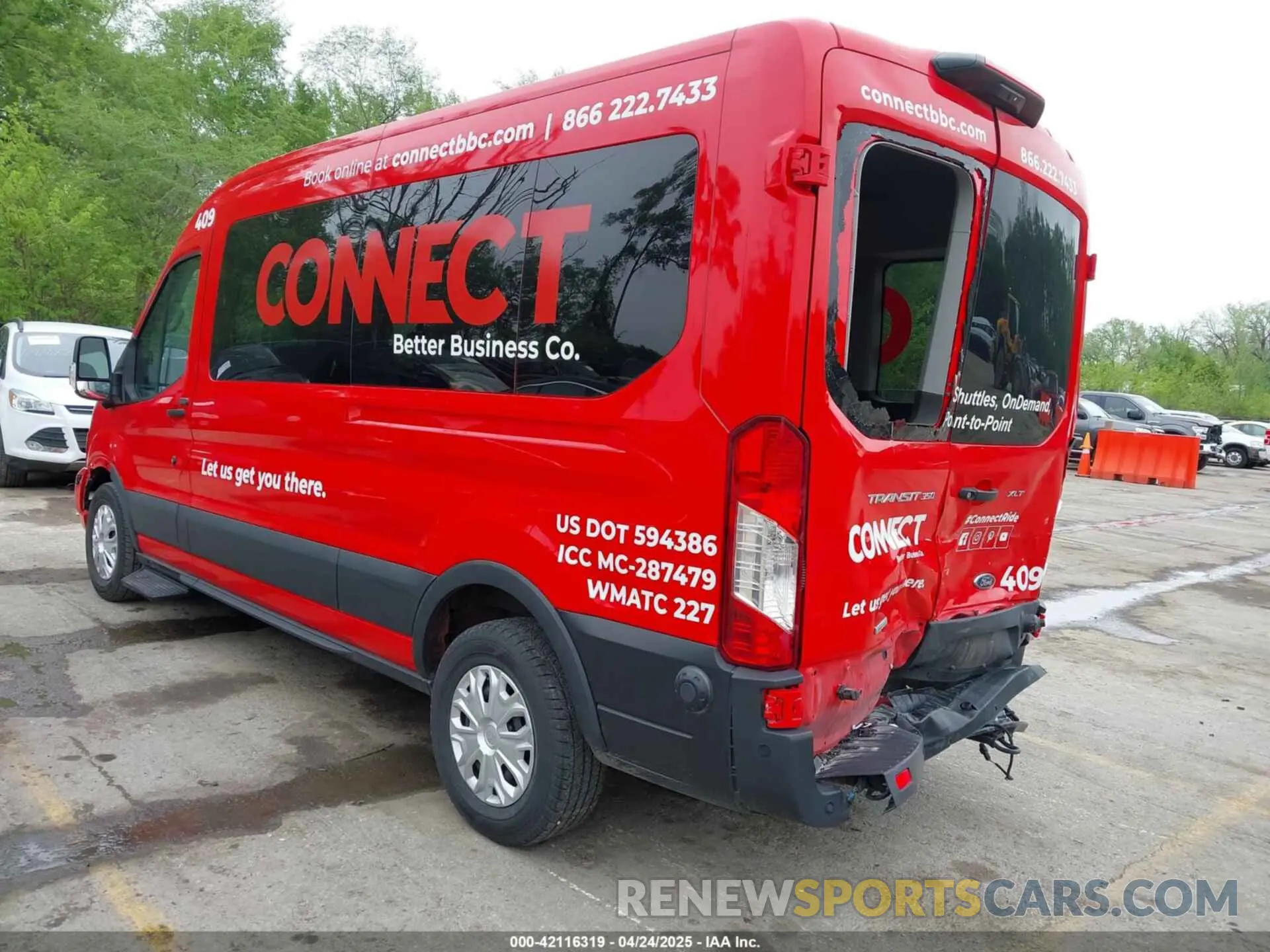 3 Photograph of a damaged car 1FBAX2CG0PKB98201 FORD TRANSIT-350 PASSENGER VAN 2023