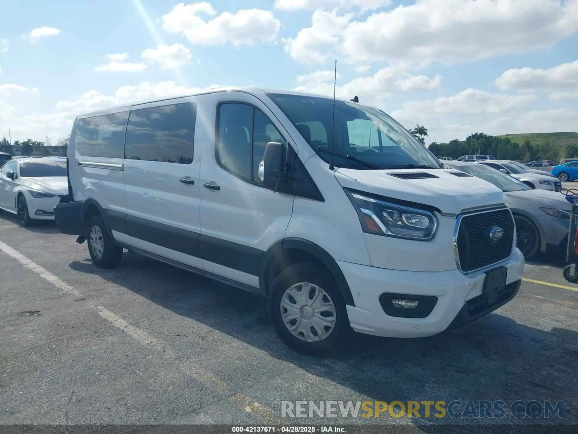 1 Photograph of a damaged car 1FBAX2YG6PKB08879 FORD TRANSIT-350 PASSENGER VAN 2023