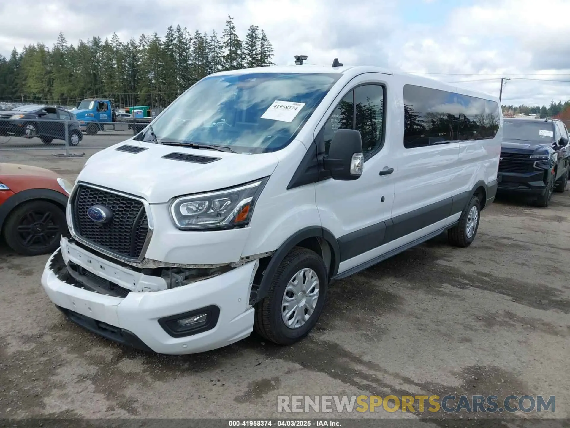 2 Photograph of a damaged car 1FBAX2YGXPKA94291 FORD TRANSIT-350 PASSENGER VAN 2023