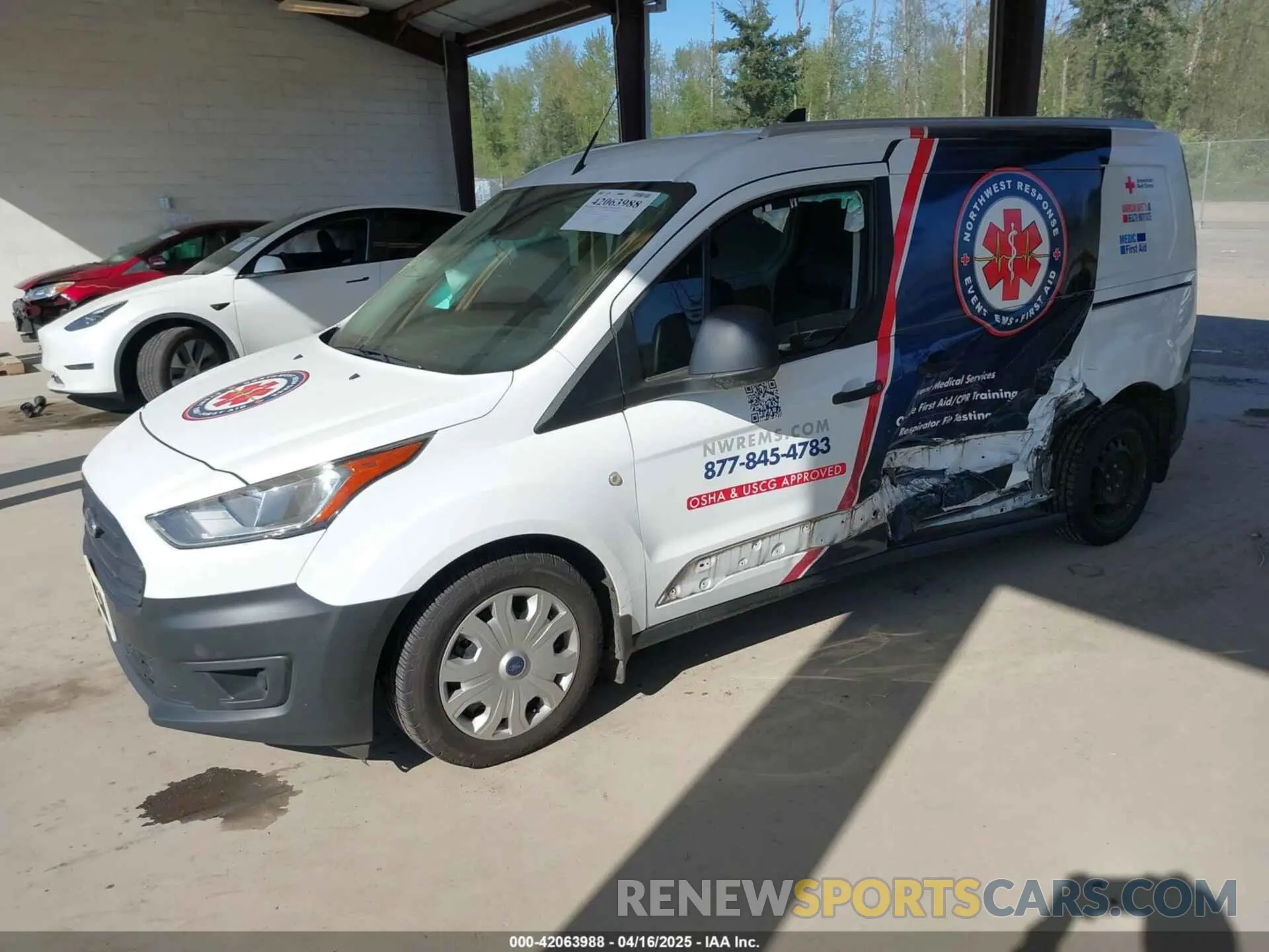 2 Photograph of a damaged car NM0LE7E21K1399819 FORD TRANSIT CONNECT 2019