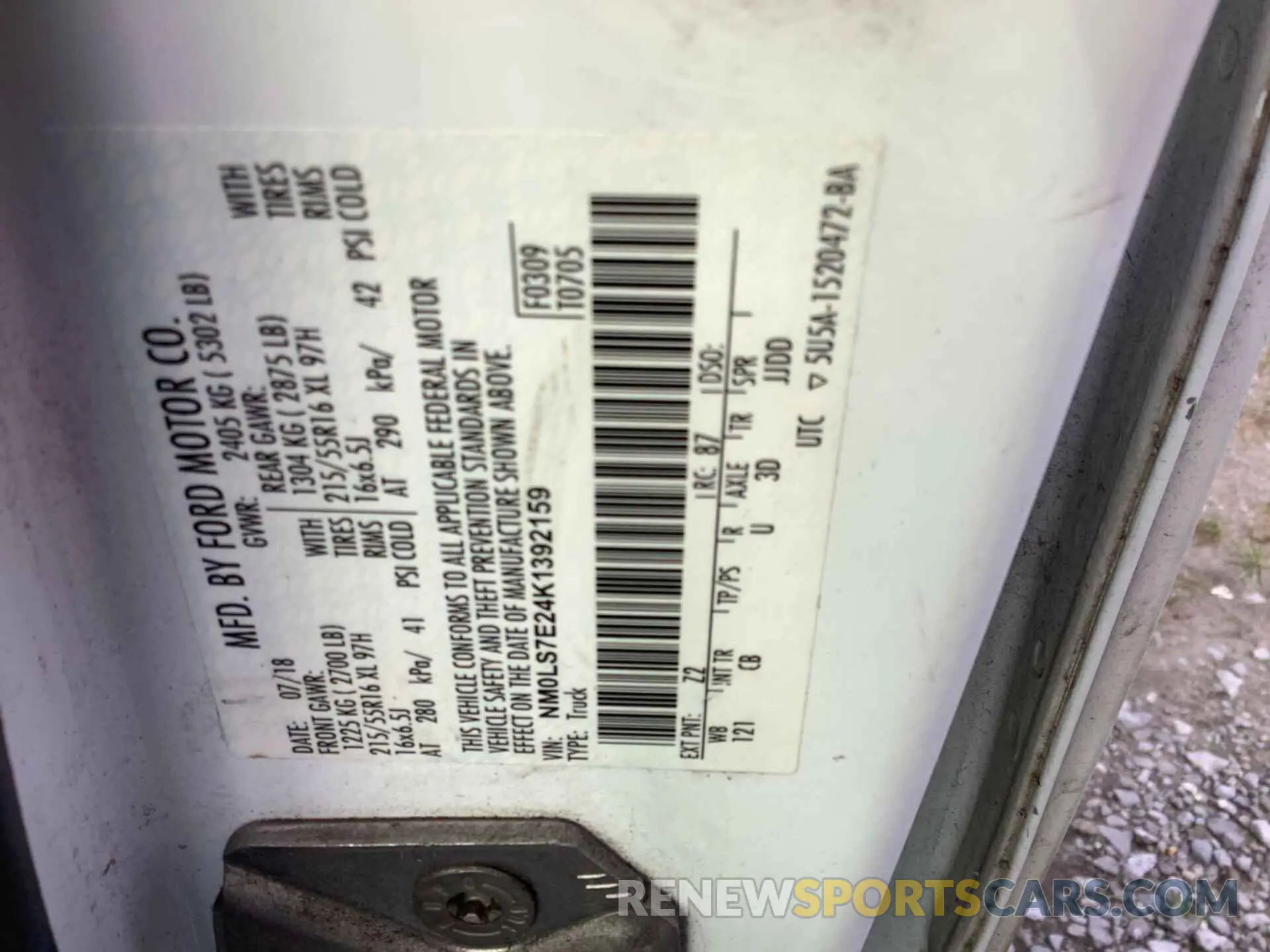 24 Photograph of a damaged car NM0LS7E24K1392159 FORD TRANSIT CONNECT 2019