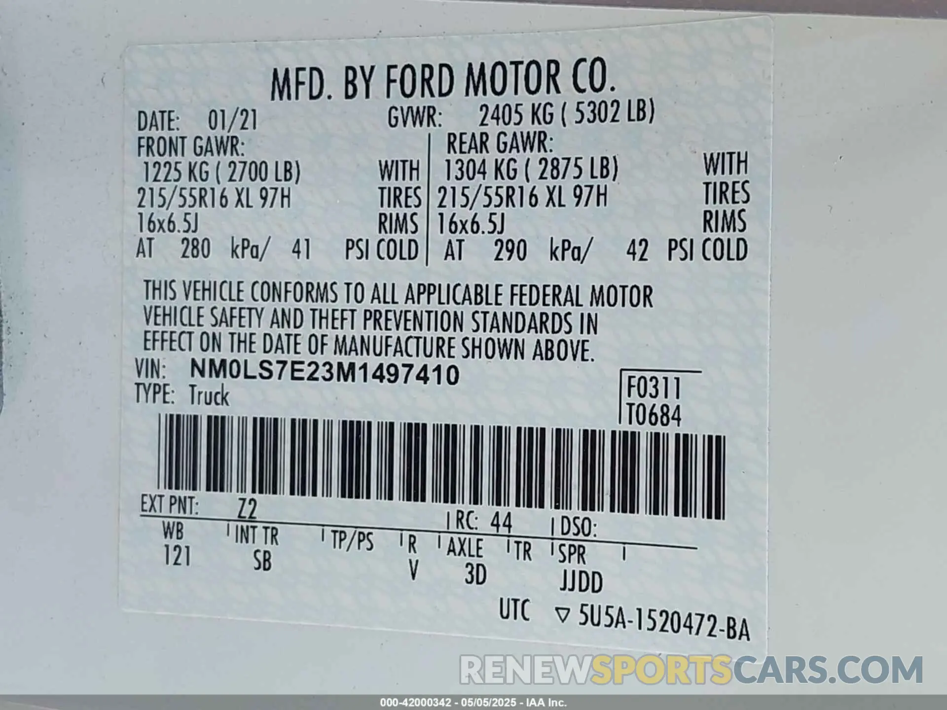 4 Photograph of a damaged car NM0LS7E26K1391949 FORD TRANSIT CONNECT 2019