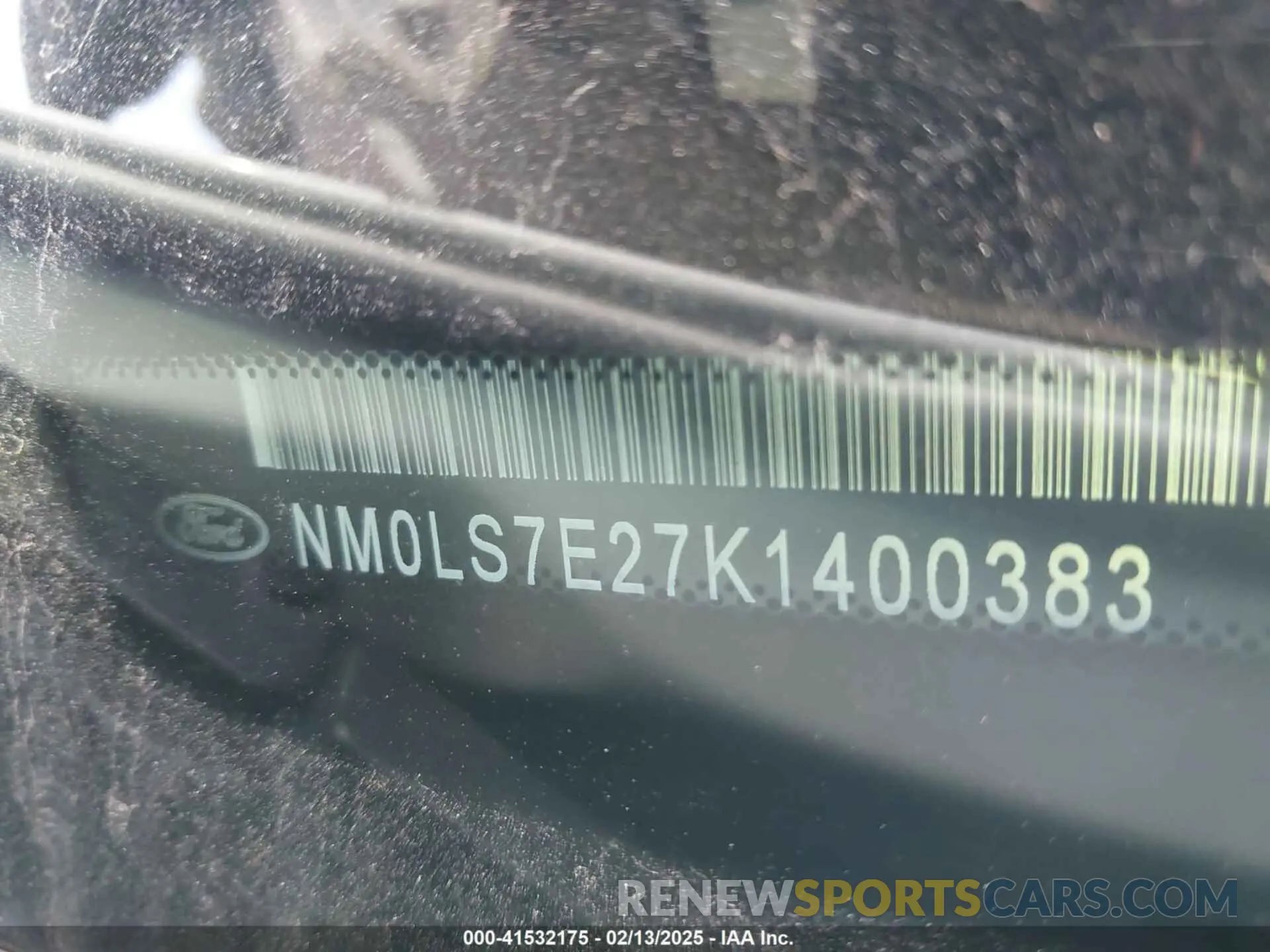 9 Photograph of a damaged car NM0LS7E27K1400383 FORD TRANSIT CONNECT 2019