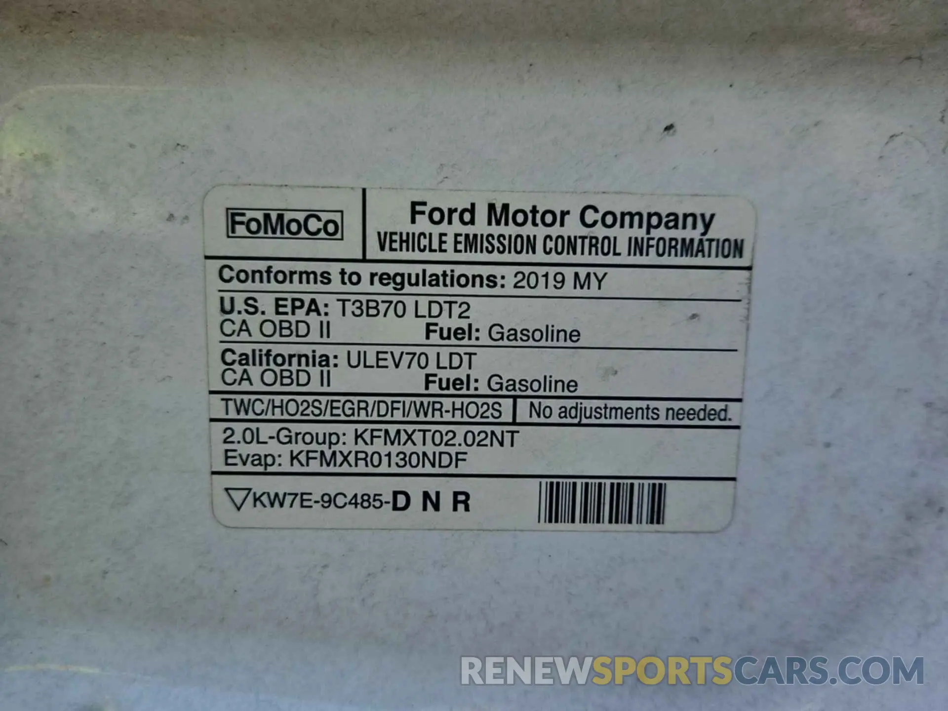 2 Photograph of a damaged car NM0LS7E28K1389698 FORD TRANSIT CONNECT 2019