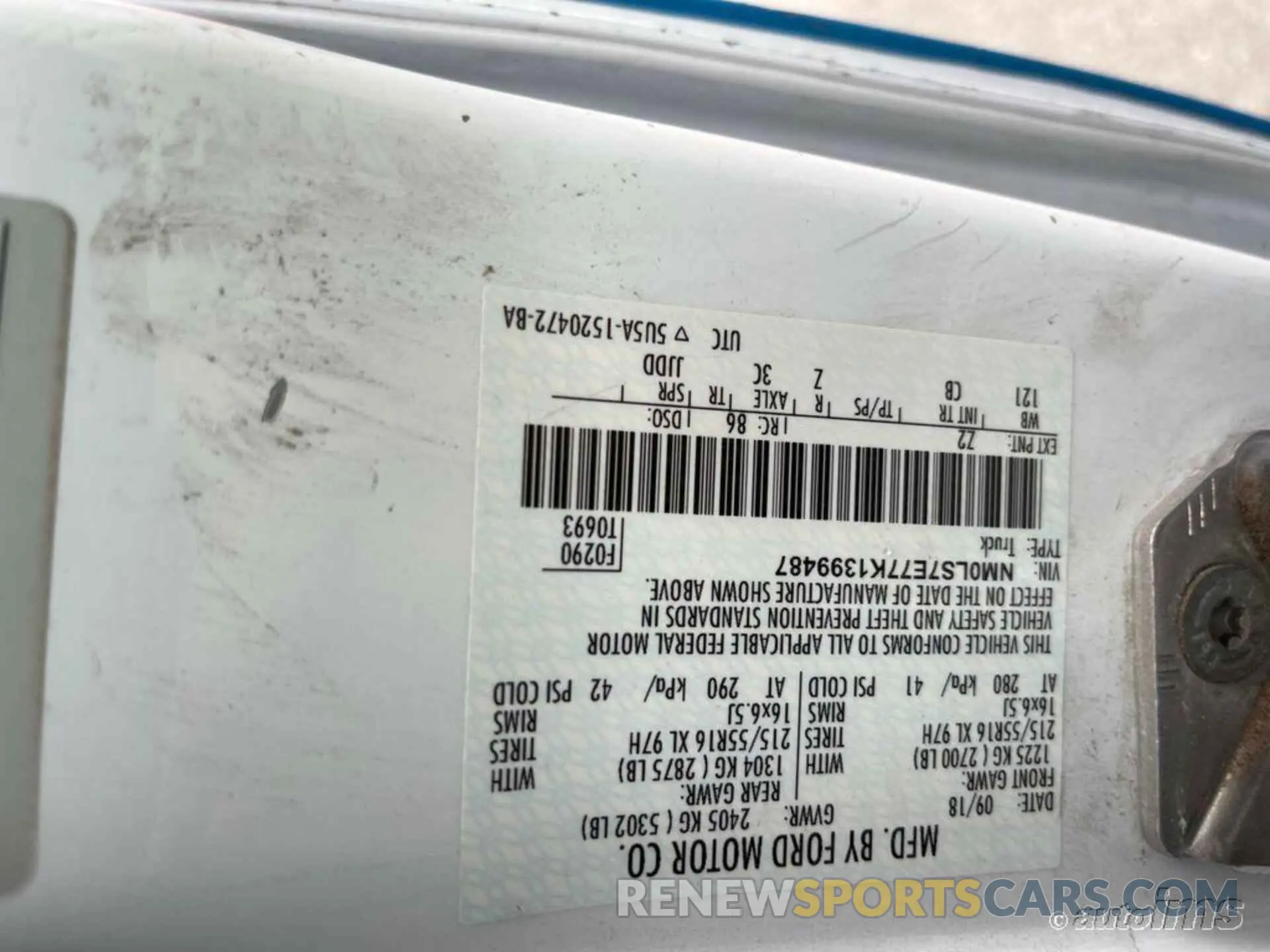 7 Photograph of a damaged car NM0LS7E77K1399487 FORD TRANSIT CONNECT 2019