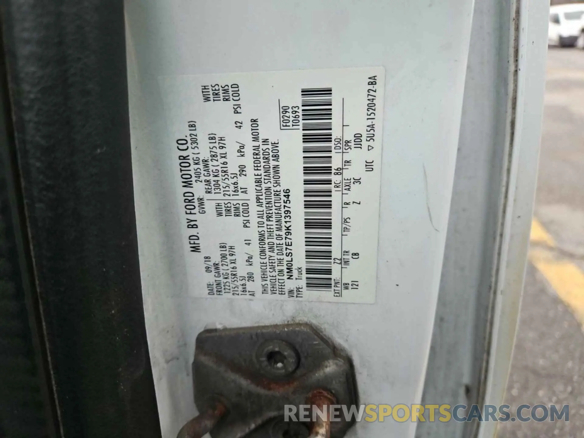 7 Photograph of a damaged car NM0LS7E79K1397546 FORD TRANSIT CONNECT 2019