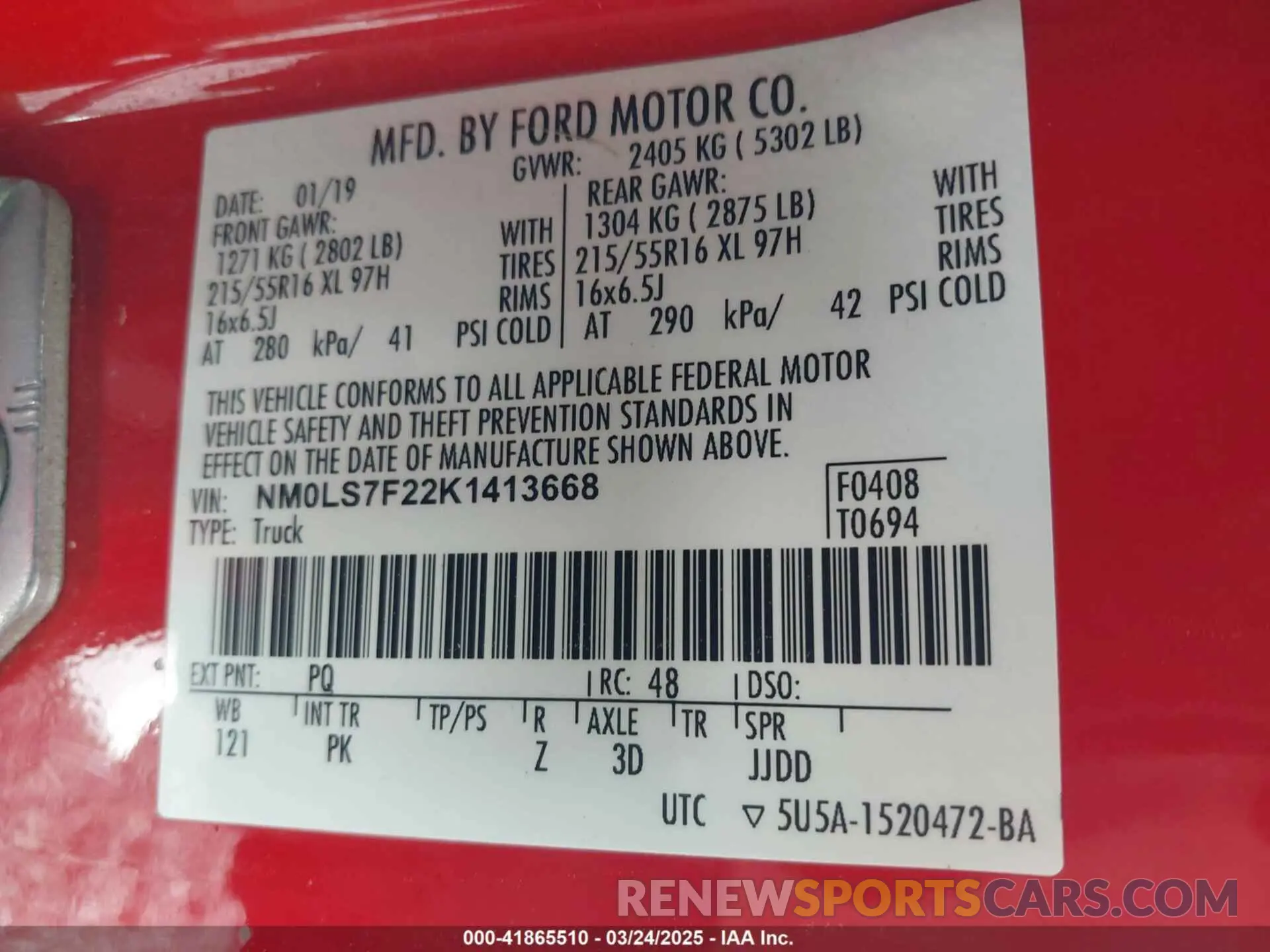 9 Photograph of a damaged car NM0LS7F22K1413668 FORD TRANSIT CONNECT 2019