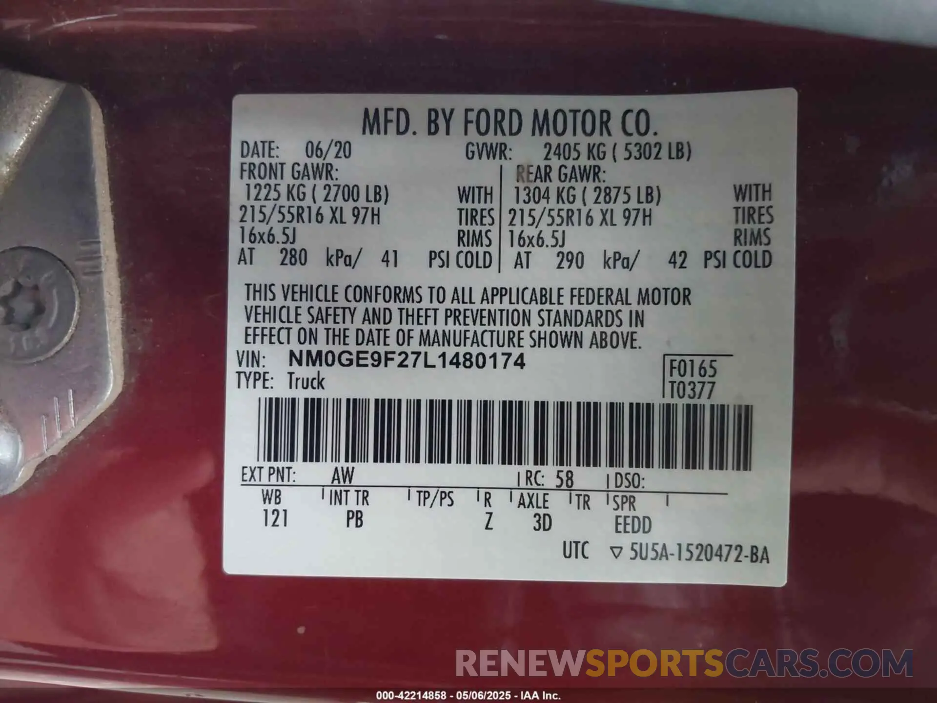 9 Photograph of a damaged car NM0GE9F27L1480174 FORD TRANSIT CONNECT 2020