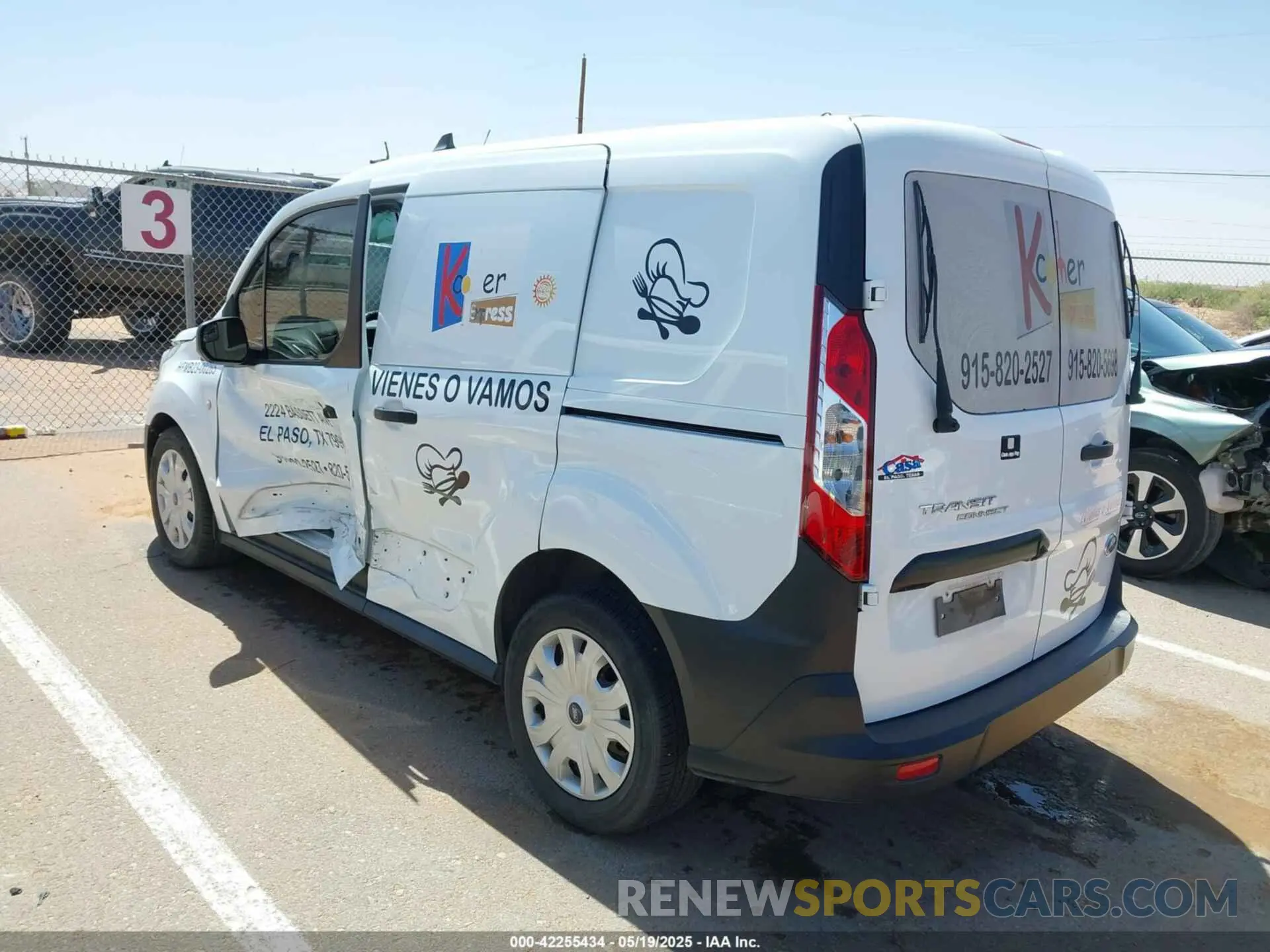 3 Photograph of a damaged car NM0LS6E25L1436875 FORD TRANSIT CONNECT 2020