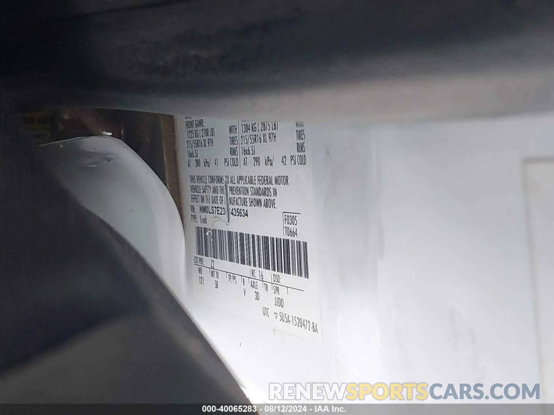 9 Photograph of a damaged car NM0LS7E23L1435634 FORD TRANSIT CONNECT 2020