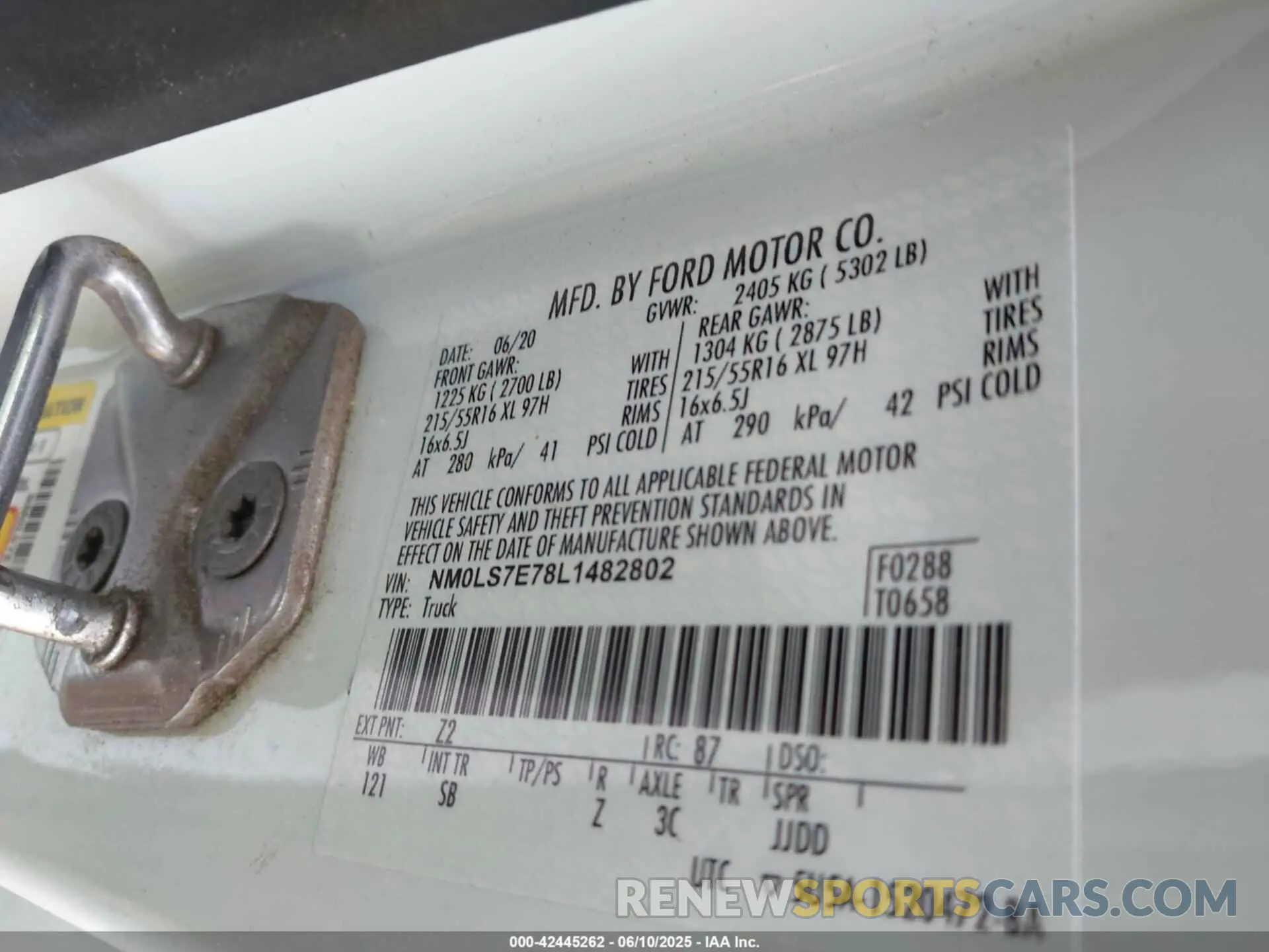 9 Photograph of a damaged car NM0LS7E78L1482802 FORD TRANSIT CONNECT 2020
