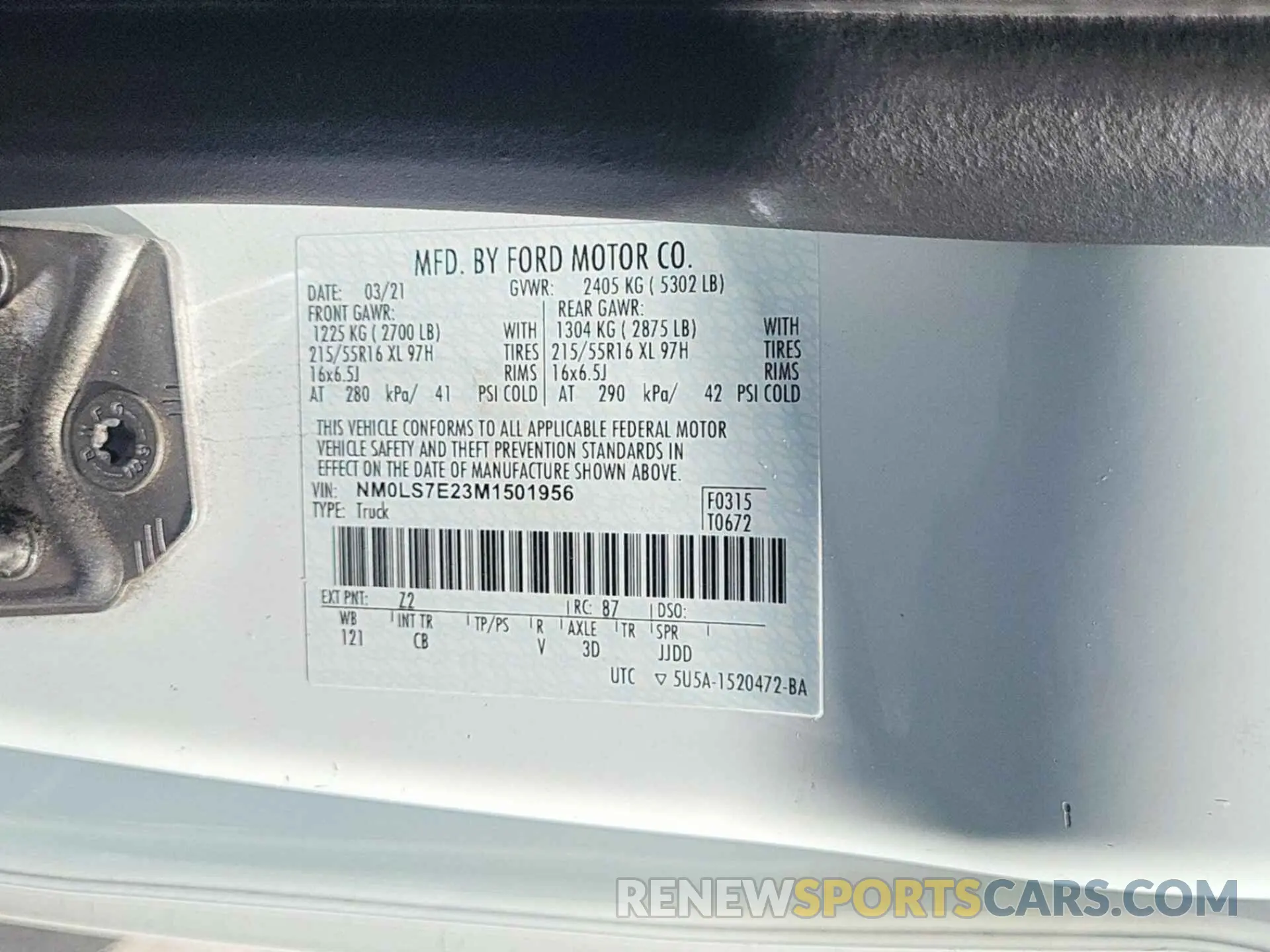 14 Photograph of a damaged car NM0LS7E23M1501956 FORD TRANSIT CONNECT 2021