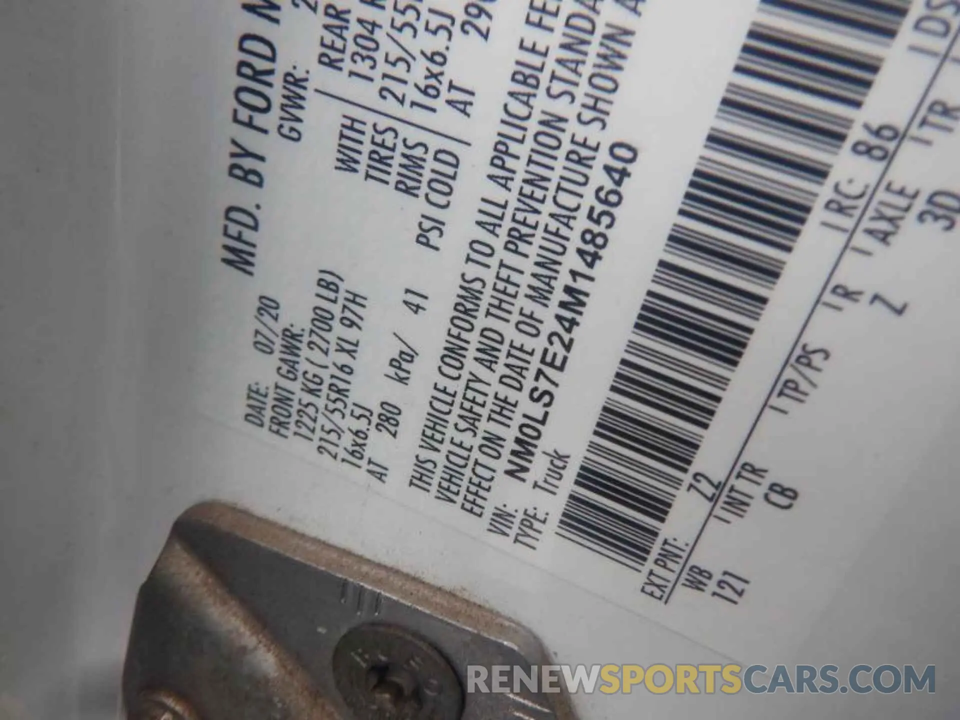 14 Photograph of a damaged car NM0LS7E24M1485640 FORD TRANSIT CONNECT 2021