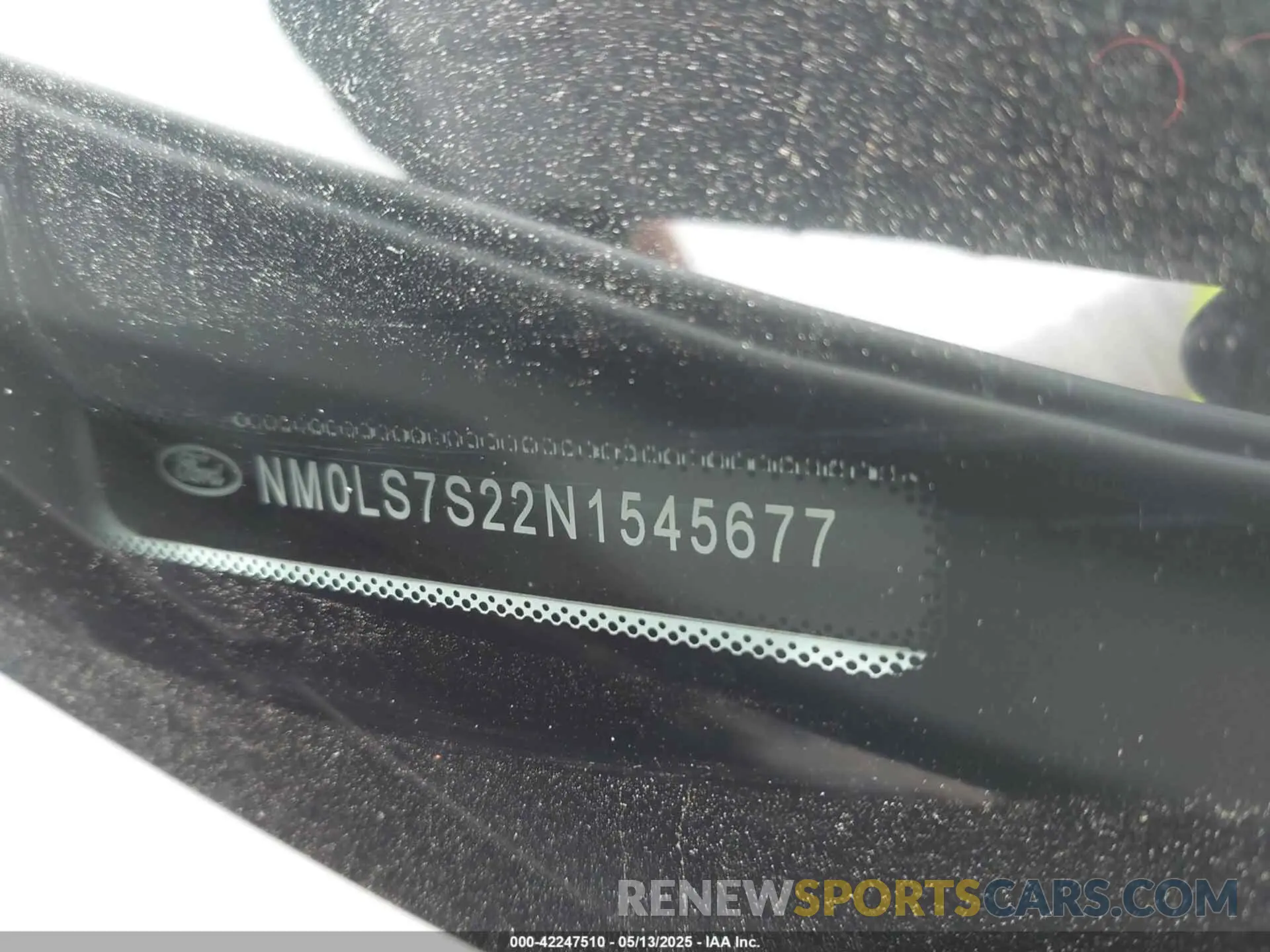17 Photograph of a damaged car NM0LS7S22N1545677 FORD TRANSIT CONNECT 2022