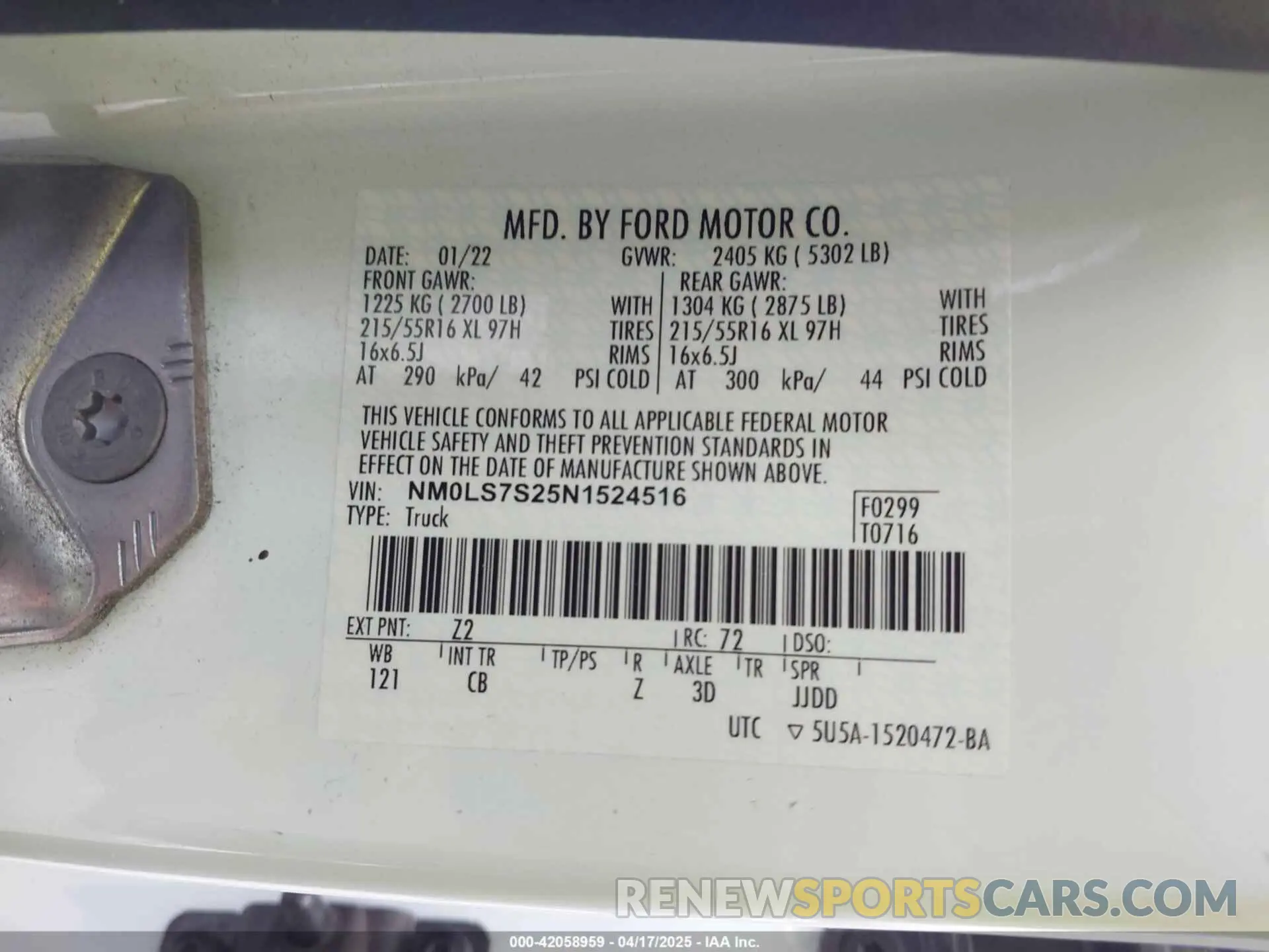9 Photograph of a damaged car NM0LS7S25N1524516 FORD TRANSIT CONNECT 2022