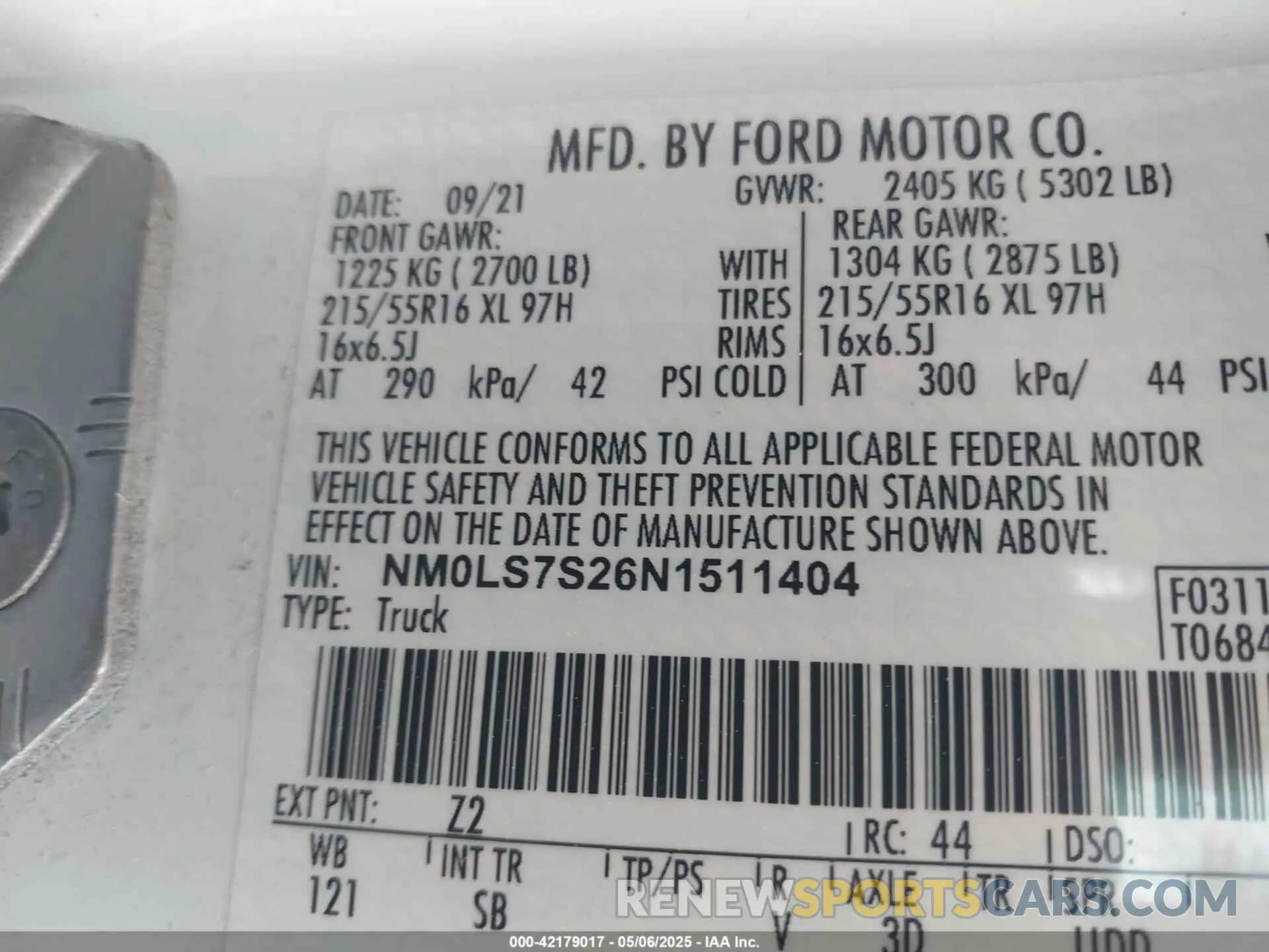 9 Photograph of a damaged car NM0LS7S26N1511404 FORD TRANSIT CONNECT 2022