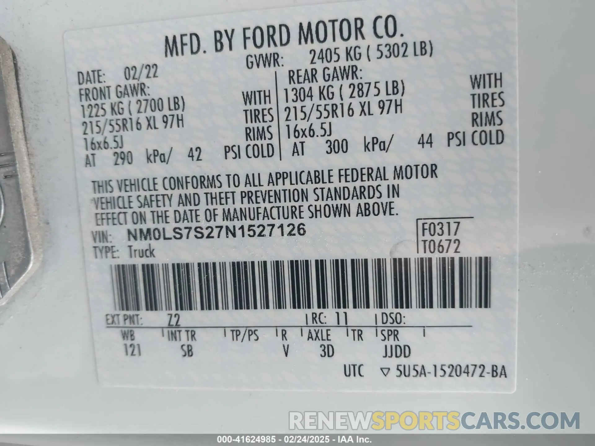 9 Photograph of a damaged car NM0LS7S27N1527126 FORD TRANSIT CONNECT 2022
