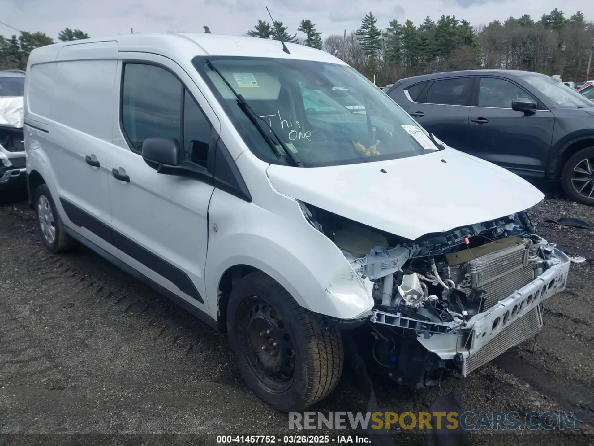 1 Photograph of a damaged car NM0LS7S78N1517636 FORD TRANSIT CONNECT 2022