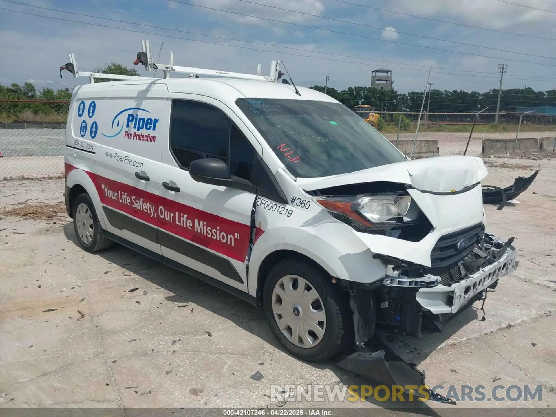 1 Photograph of a damaged car NM0LS7S7XN1518206 FORD TRANSIT CONNECT 2022