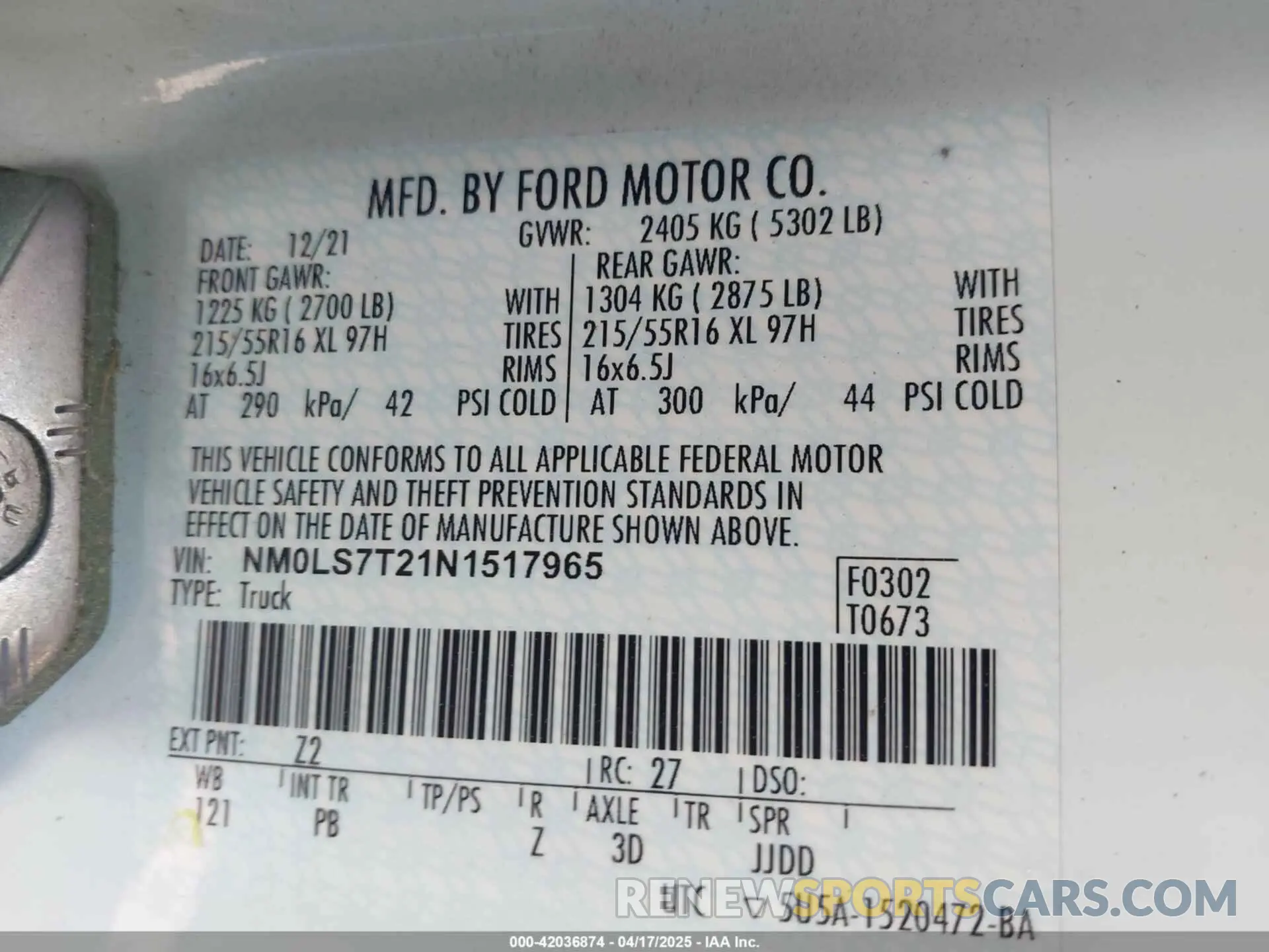 9 Photograph of a damaged car NM0LS7T21N1517965 FORD TRANSIT CONNECT 2022