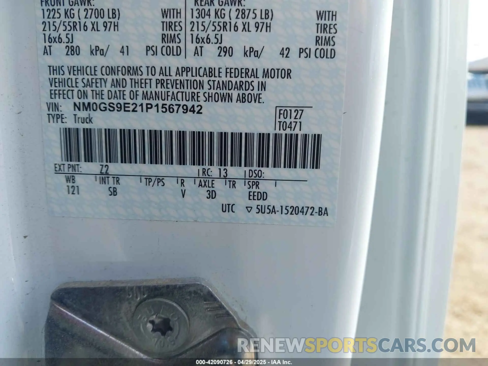 9 Photograph of a damaged car NM0GS9E21P1567942 FORD TRANSIT CONNECT 2023