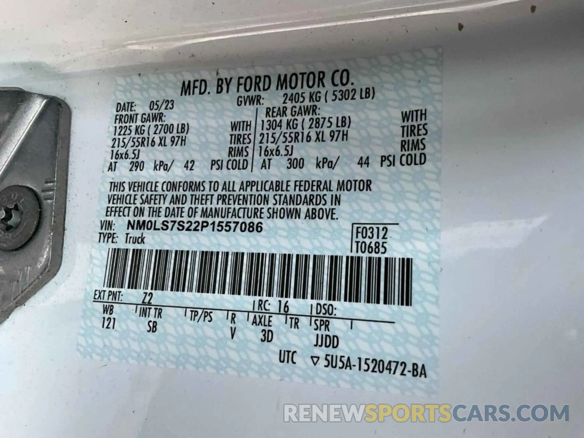 4 Photograph of a damaged car NM0LS7S22P1557086 FORD TRANSIT CONNECT 2023