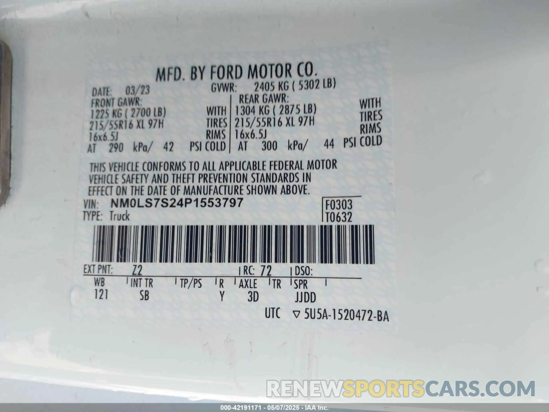 9 Photograph of a damaged car NM0LS7S24P1553797 FORD TRANSIT CONNECT 2023
