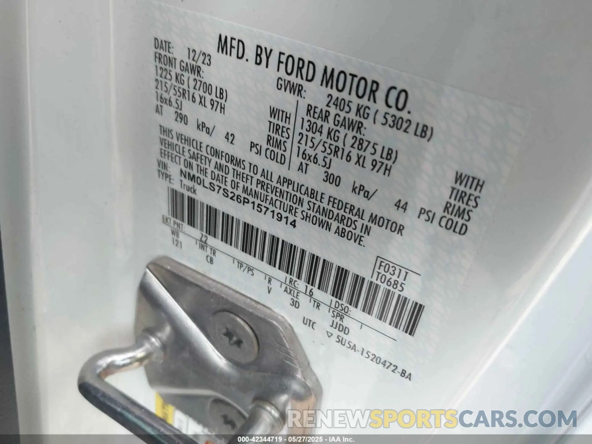 9 Photograph of a damaged car NM0LS7S26P1571914 FORD TRANSIT CONNECT 2023