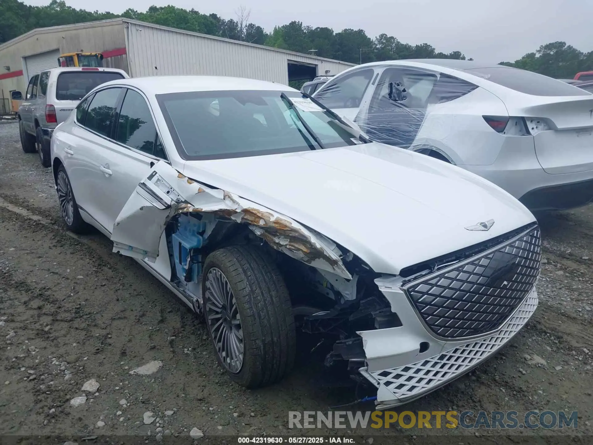 1 Photograph of a damaged car KMTGE4S17PU006170 GENESIS ELECTRIFIED G80 2023