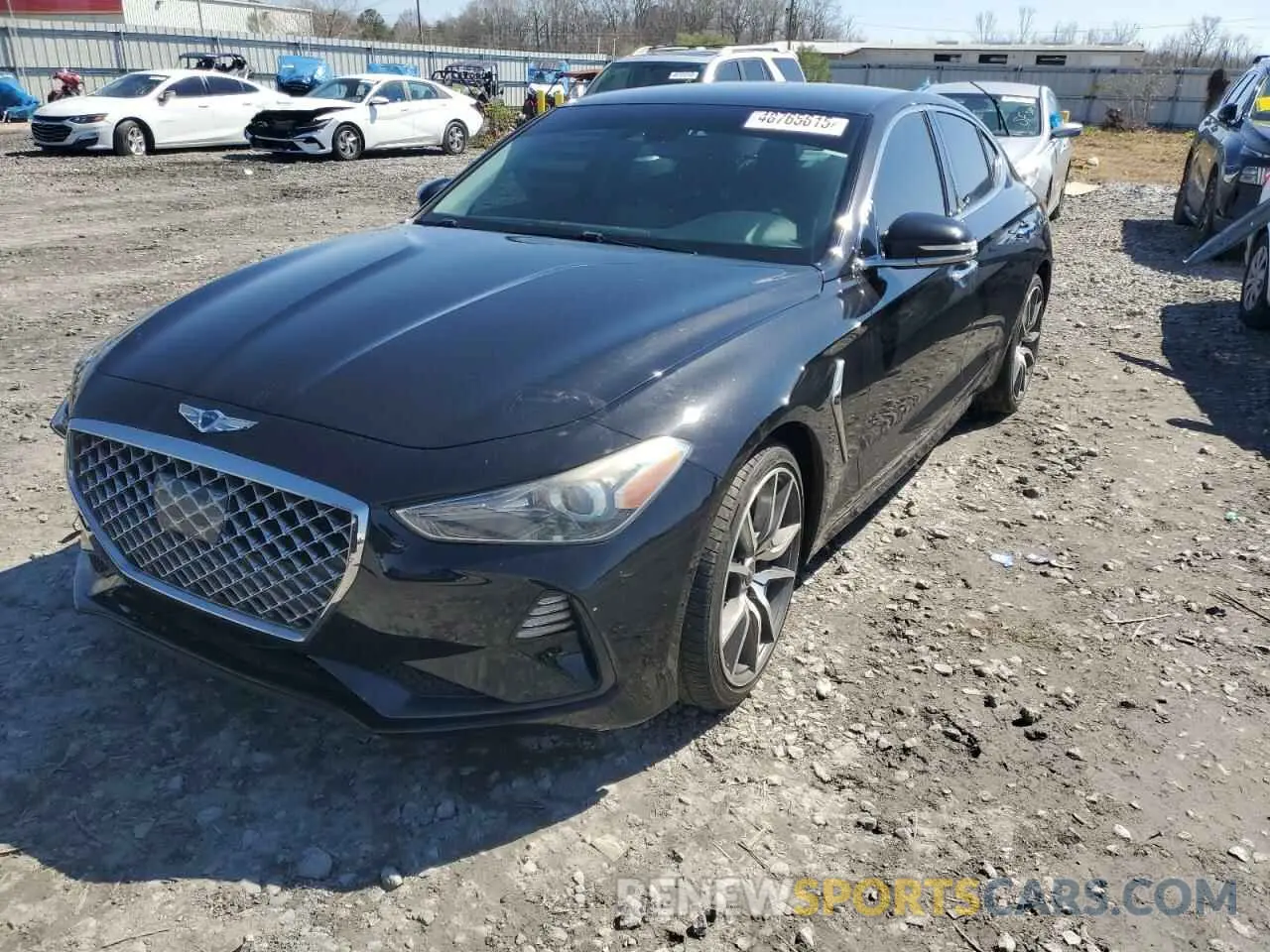 1 Photograph of a damaged car KMTG24LA5KU034923 GENESIS G70 2019