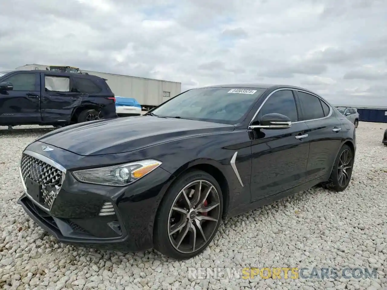 1 Photograph of a damaged car KMTG24LA8KU038173 GENESIS G70 2019