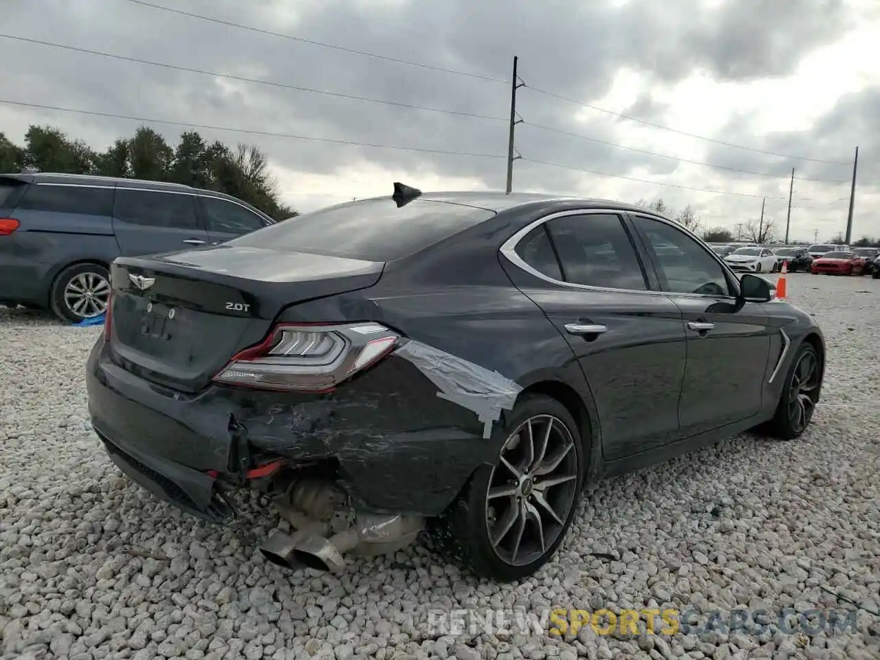 3 Photograph of a damaged car KMTG24LA8KU038173 GENESIS G70 2019