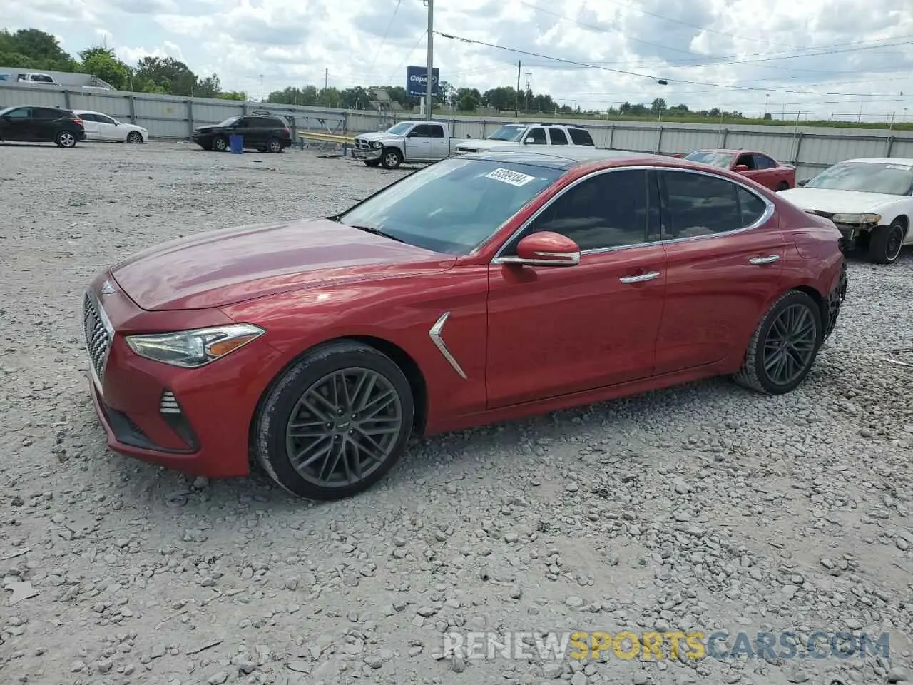 1 Photograph of a damaged car KMTG34LA2KU032267 GENESIS G70 2019