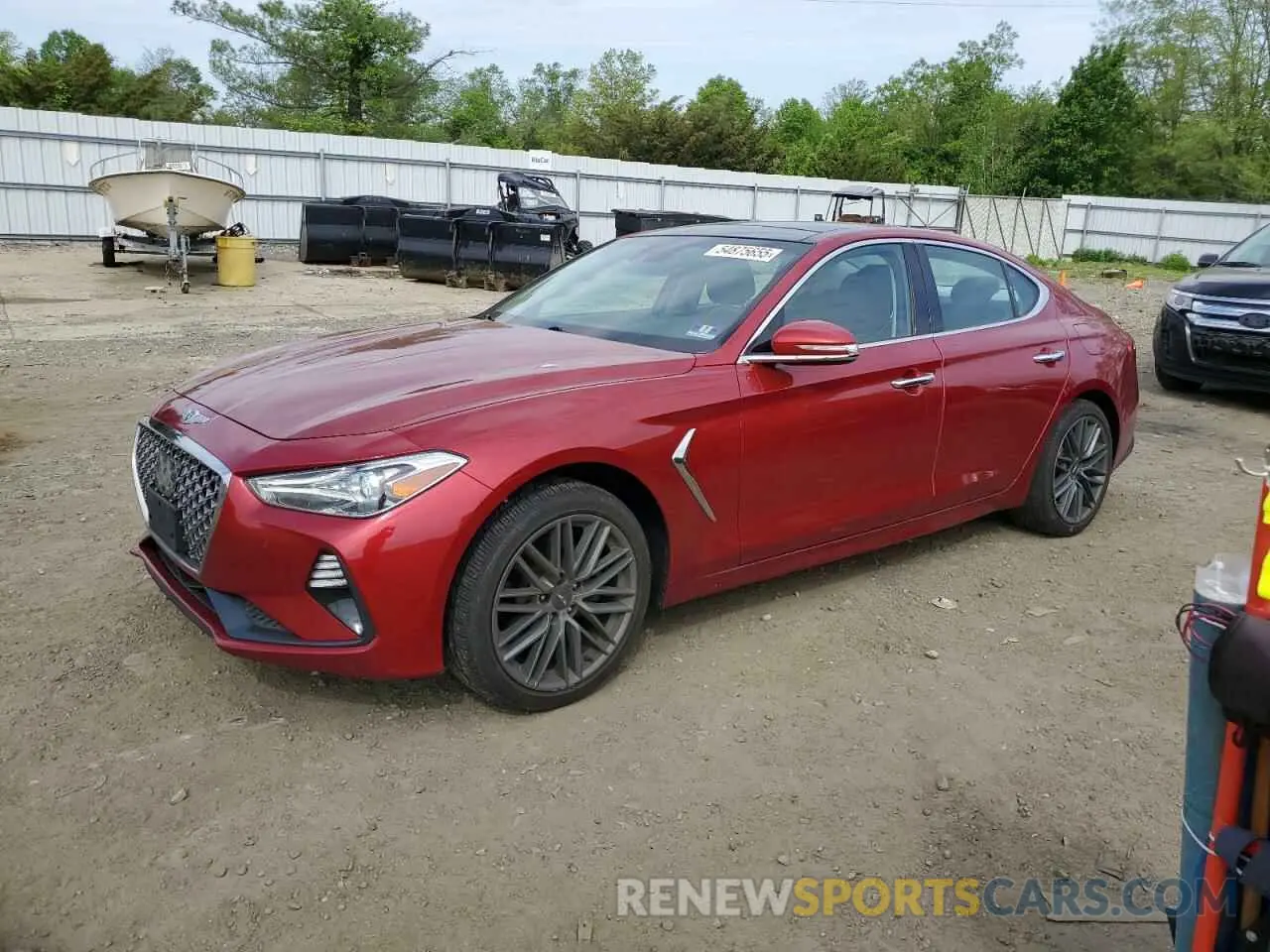 1 Photograph of a damaged car KMTG34LA3KU018183 GENESIS G70 2019